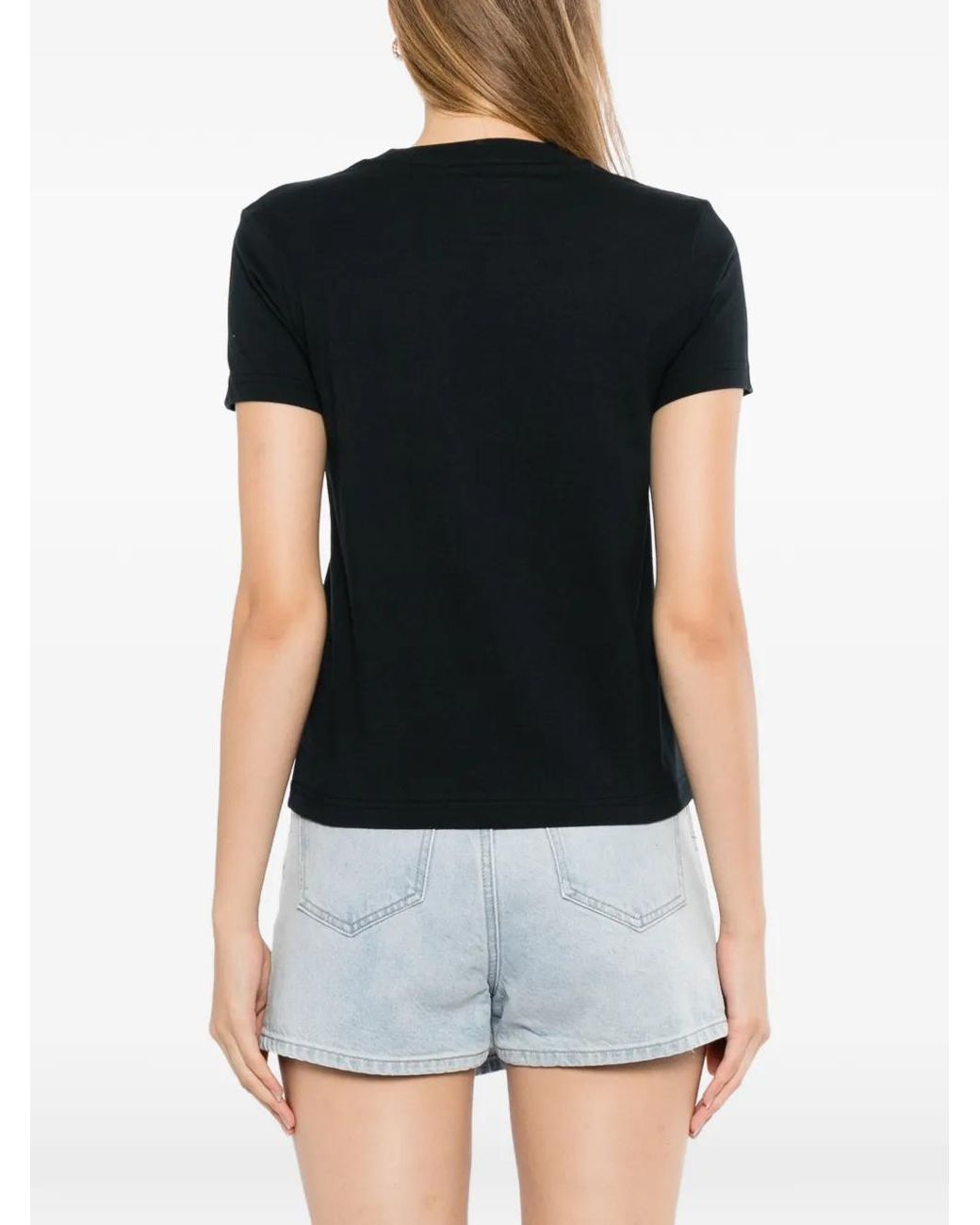 SPORT b. by agnès b. Black Logo-Embroidered T-Shirt