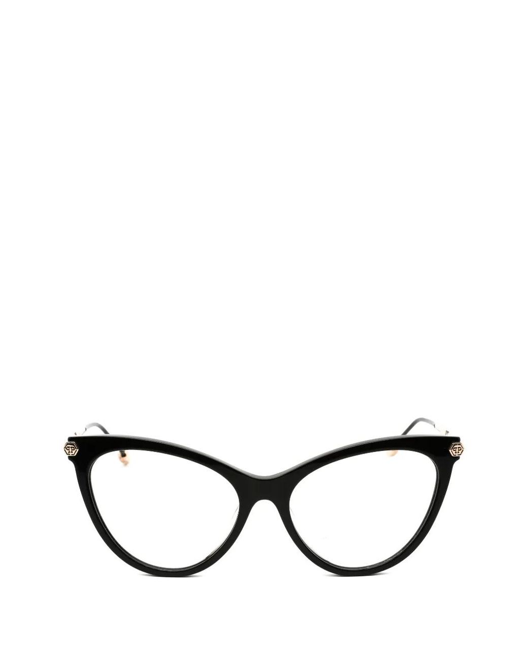 Philipp Plein Black Cat-Eye Frame Glasses