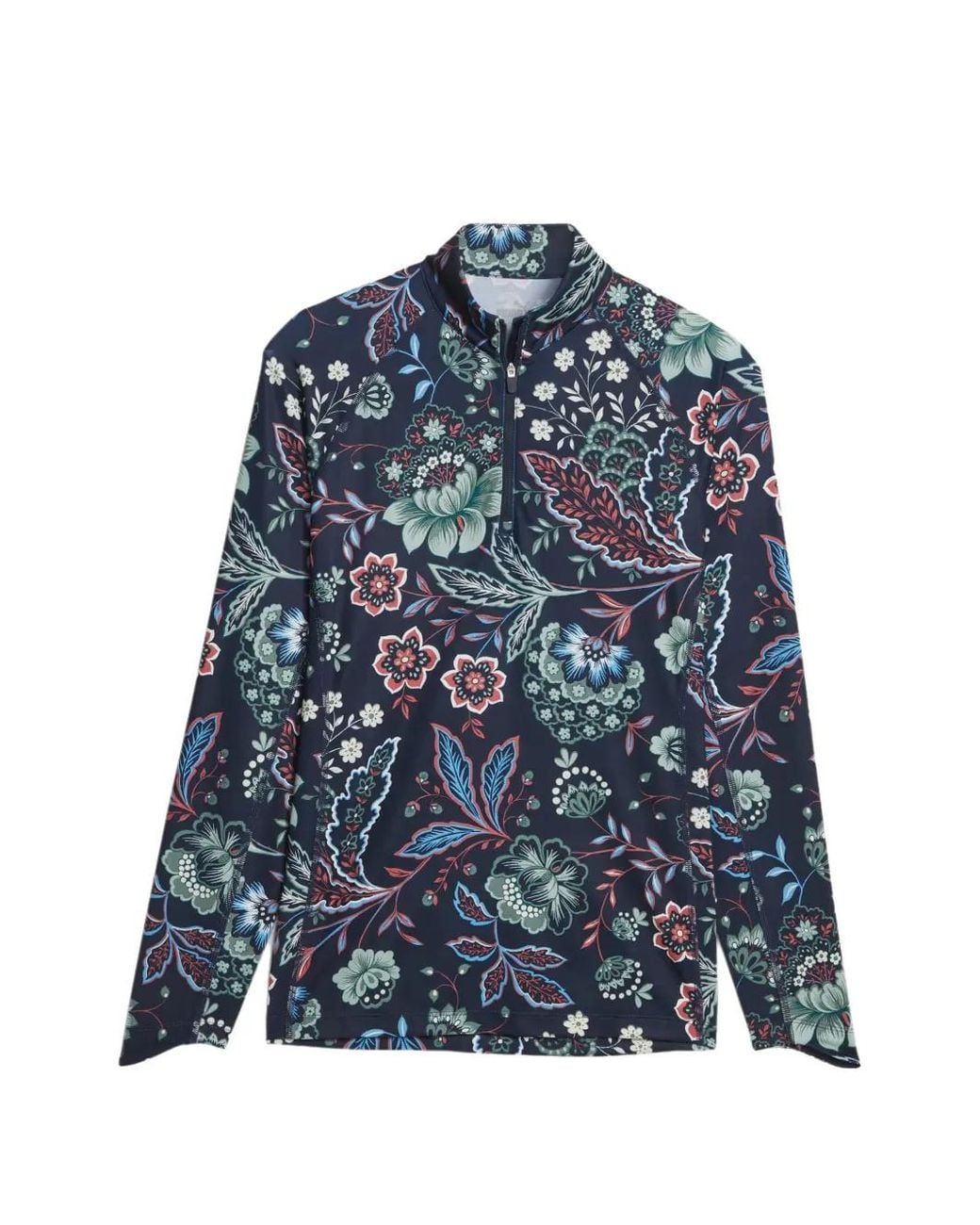 PUMA Blue X Liberty Floral-Print Quarter-Zip Pullover