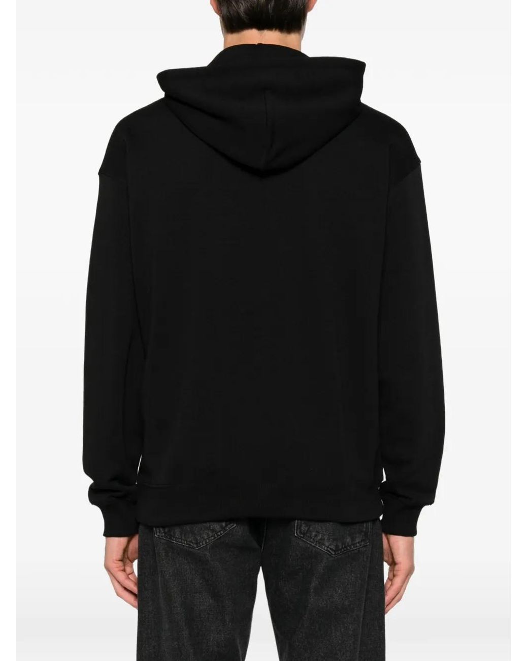 Ih Nom Uh Nit Black Graphic-Print Drawstring Hoodie for men