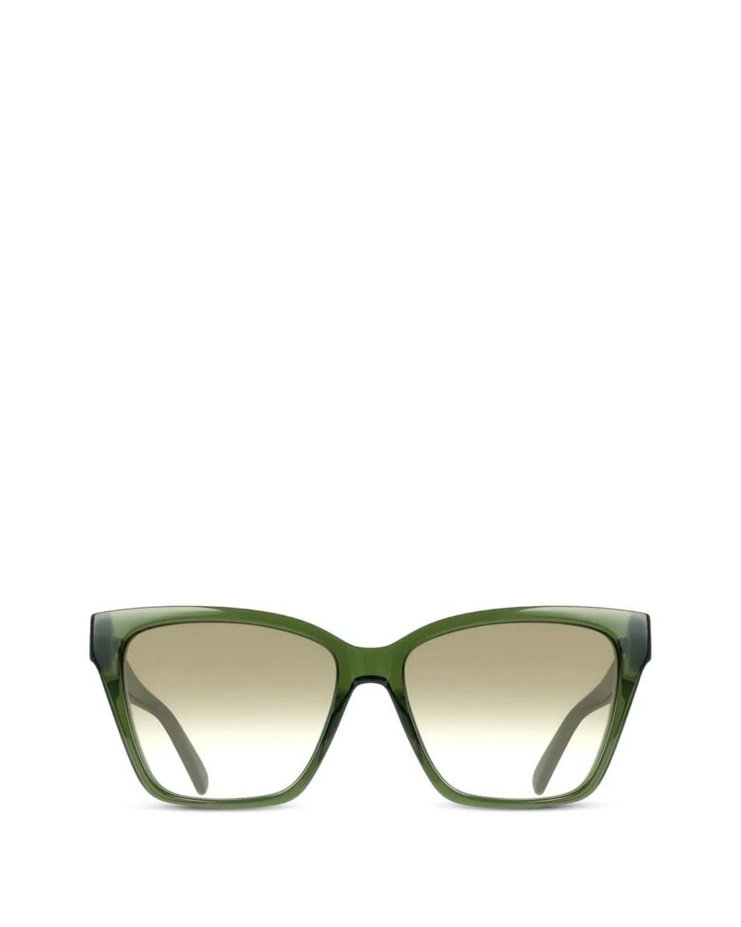 Ferragamo Eyewear Green Gancini Rectangular-Frame Sunglasses