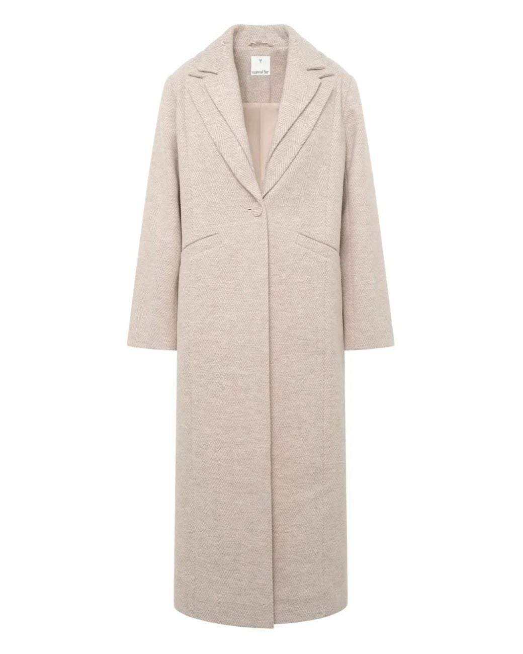 Unreal Fur Natural Malta Herringbone Coat