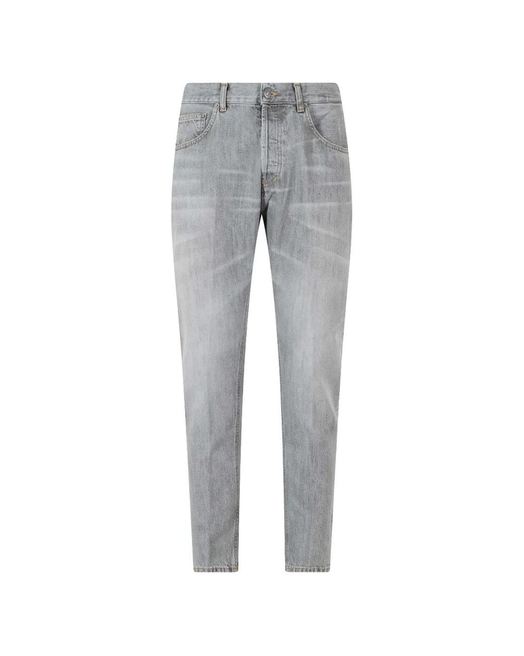 Dondup Gray Faded-Effect Jeans for men
