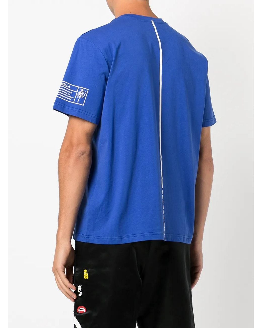 Haculla Blue Skull-Print T-Shirt for men