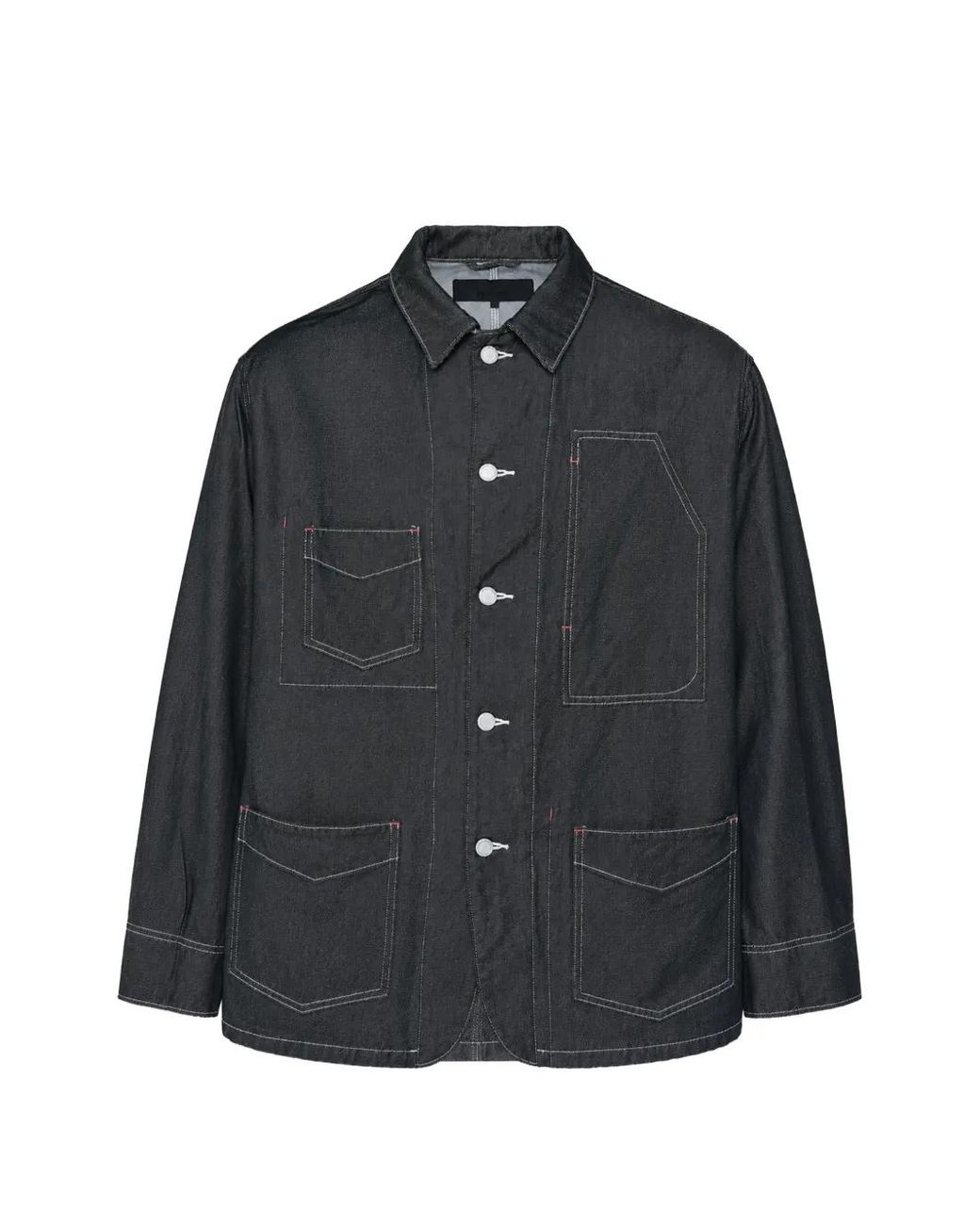Comme des Garçons Black Contrast-Stitch Patch-Pocket Jacket for men