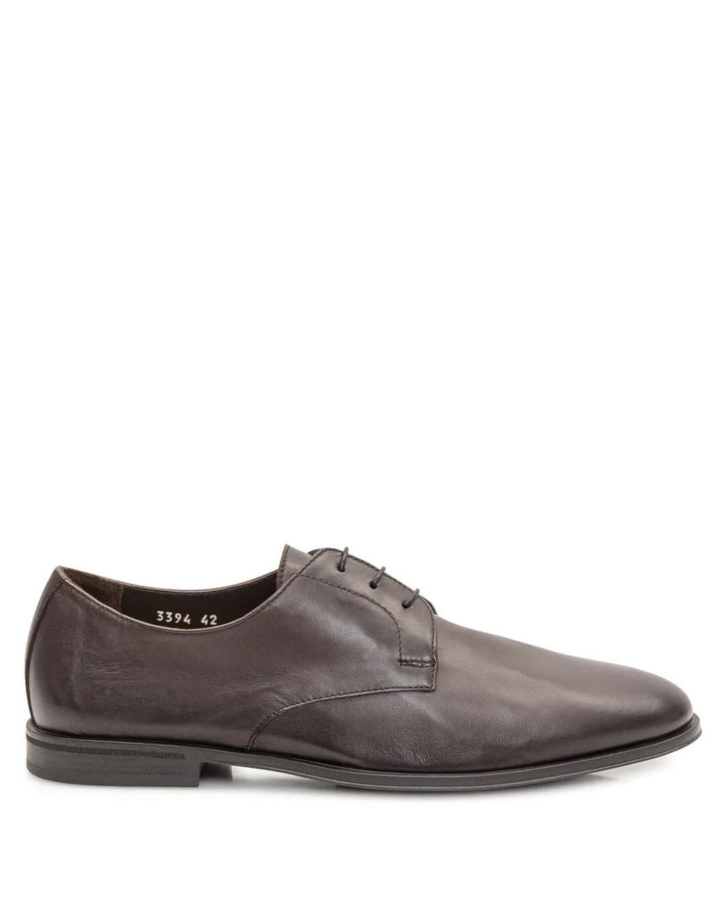 Doucal's Brown Boston Leather Derby Shoes for men