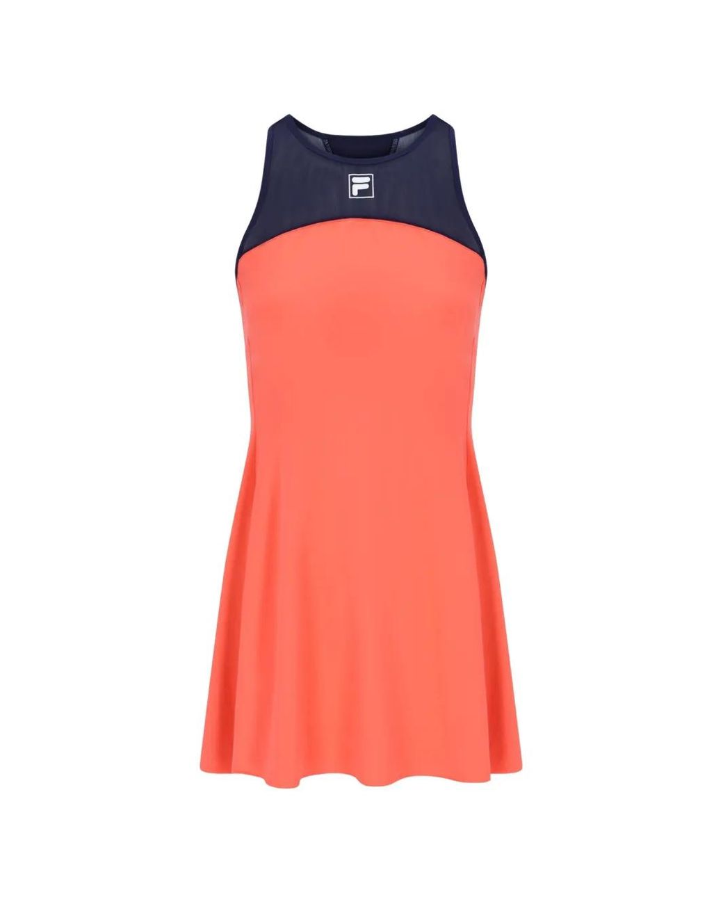 Fila Red Contrast-Panel Racerback Inner-Shorts Dress