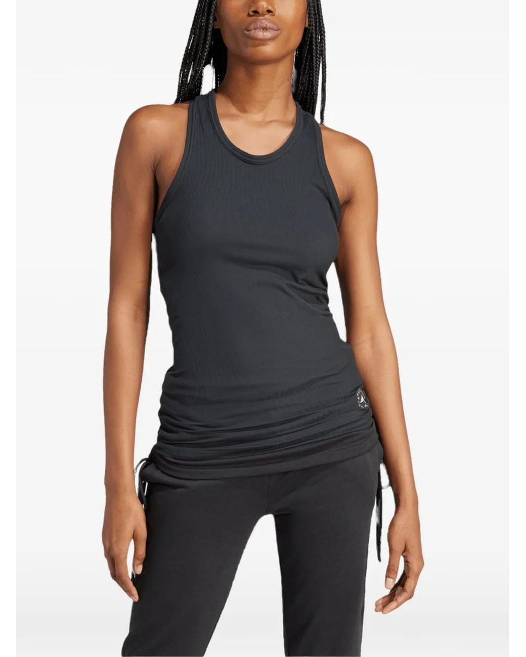 Adidas By Stella McCartney Black Ribbed Racerback Tank Top