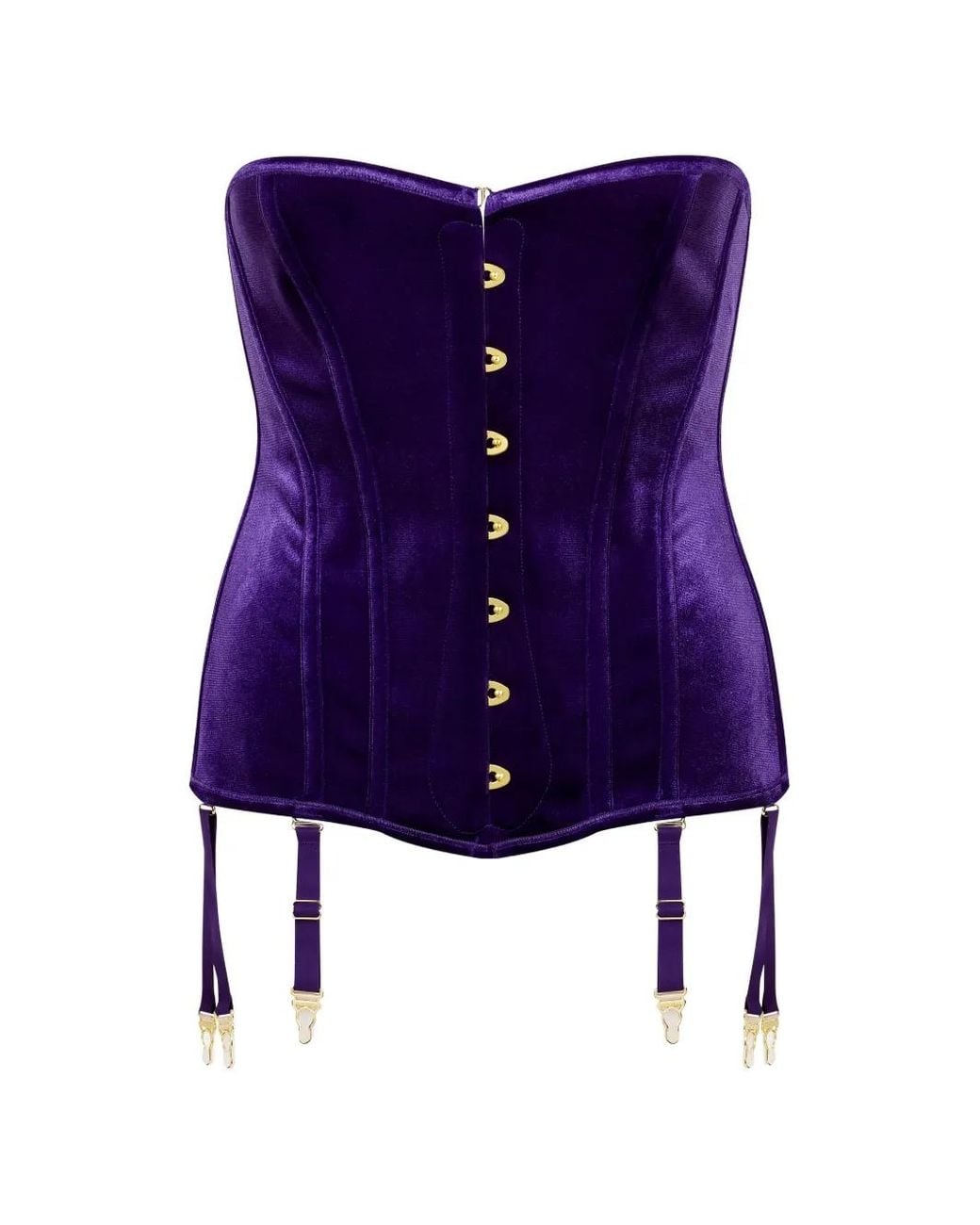 Maison Close Purple X Scandale Rococo Garter Corset