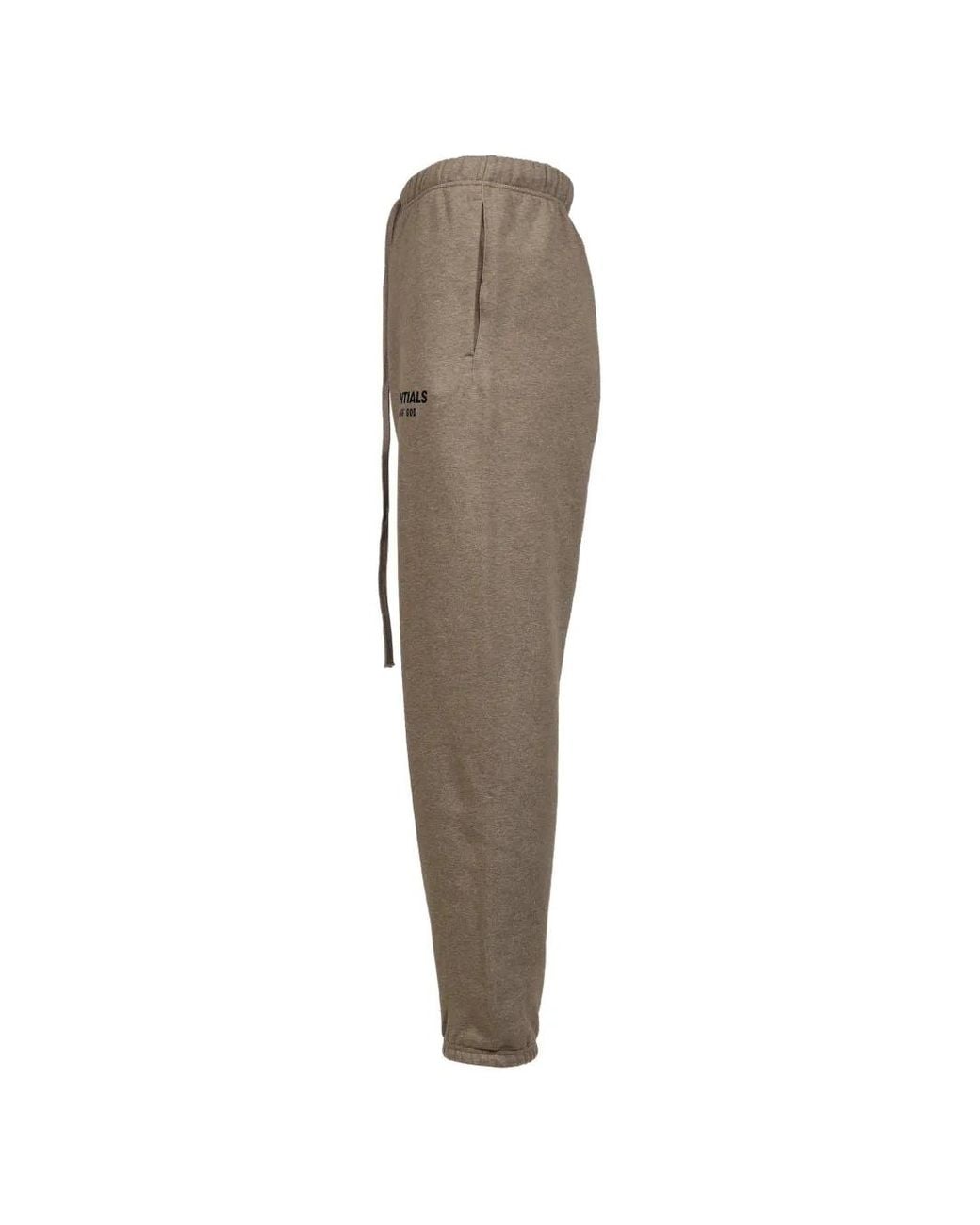Essentials Natural Logo-Print Track Pants for men