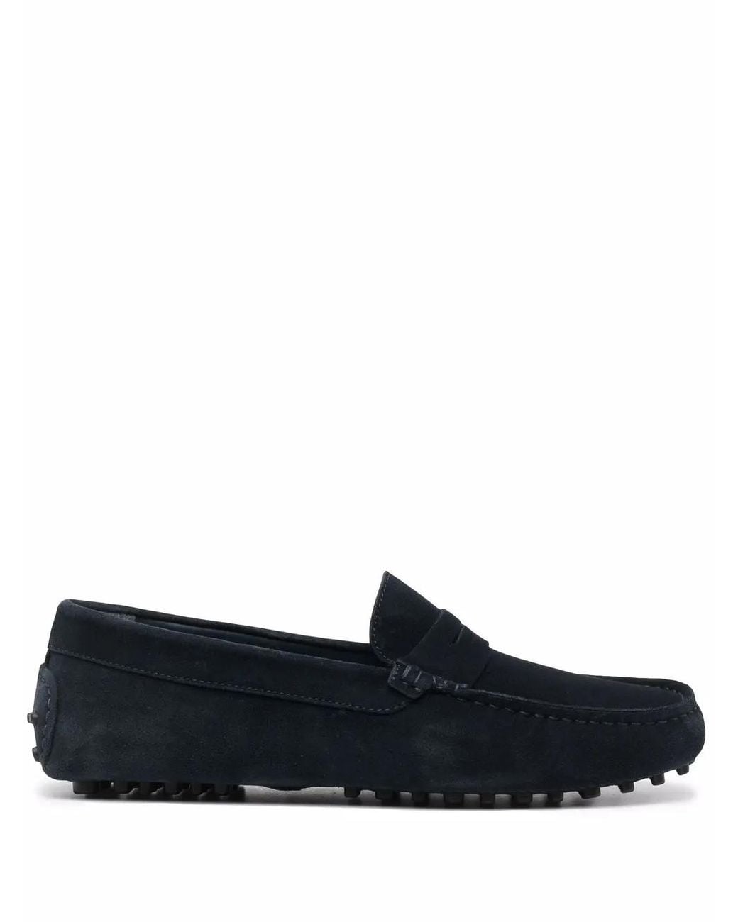 Scarosso Blue Michael Suede Loafers for men
