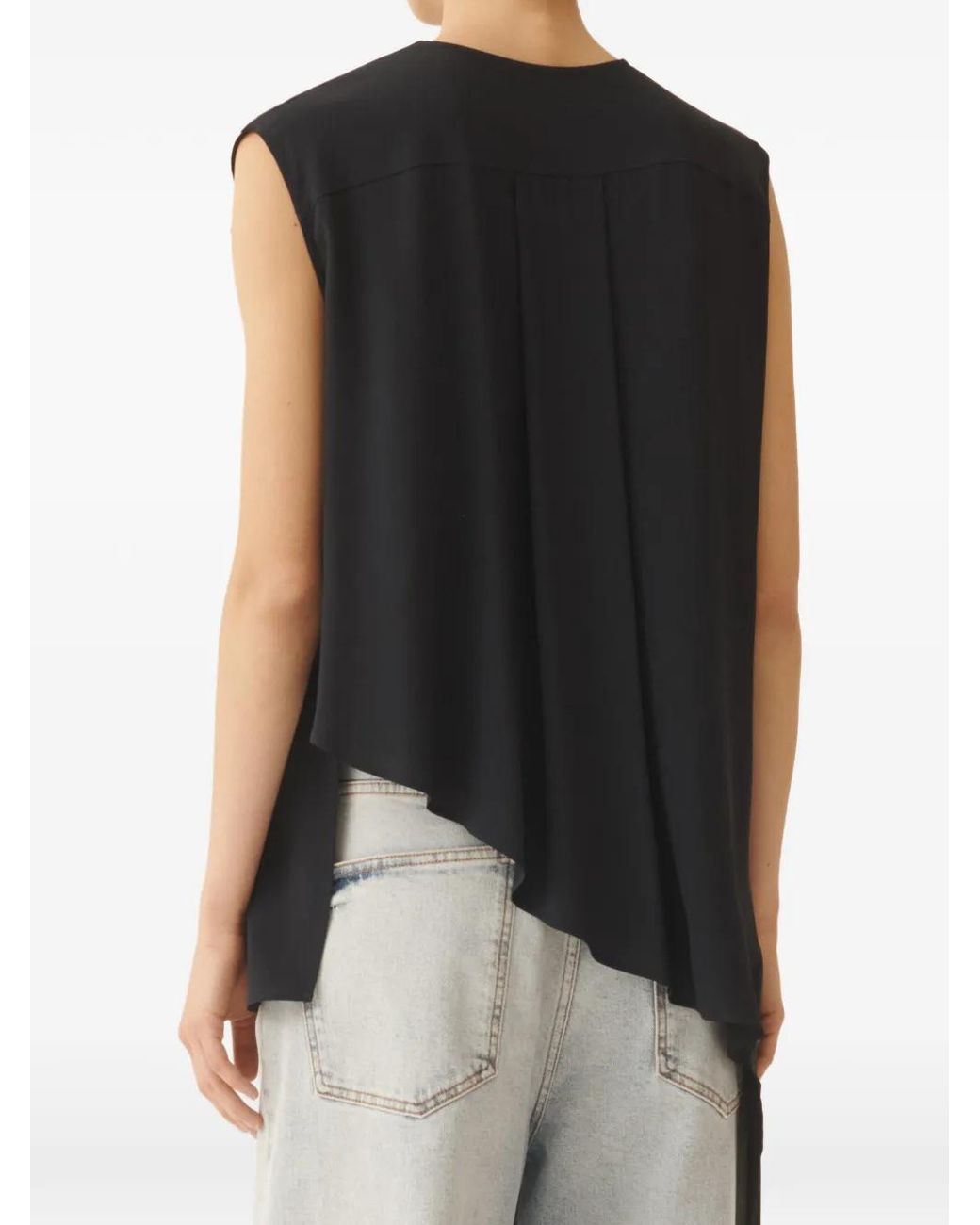 Fabiana Filippi Black Sleeveless Top