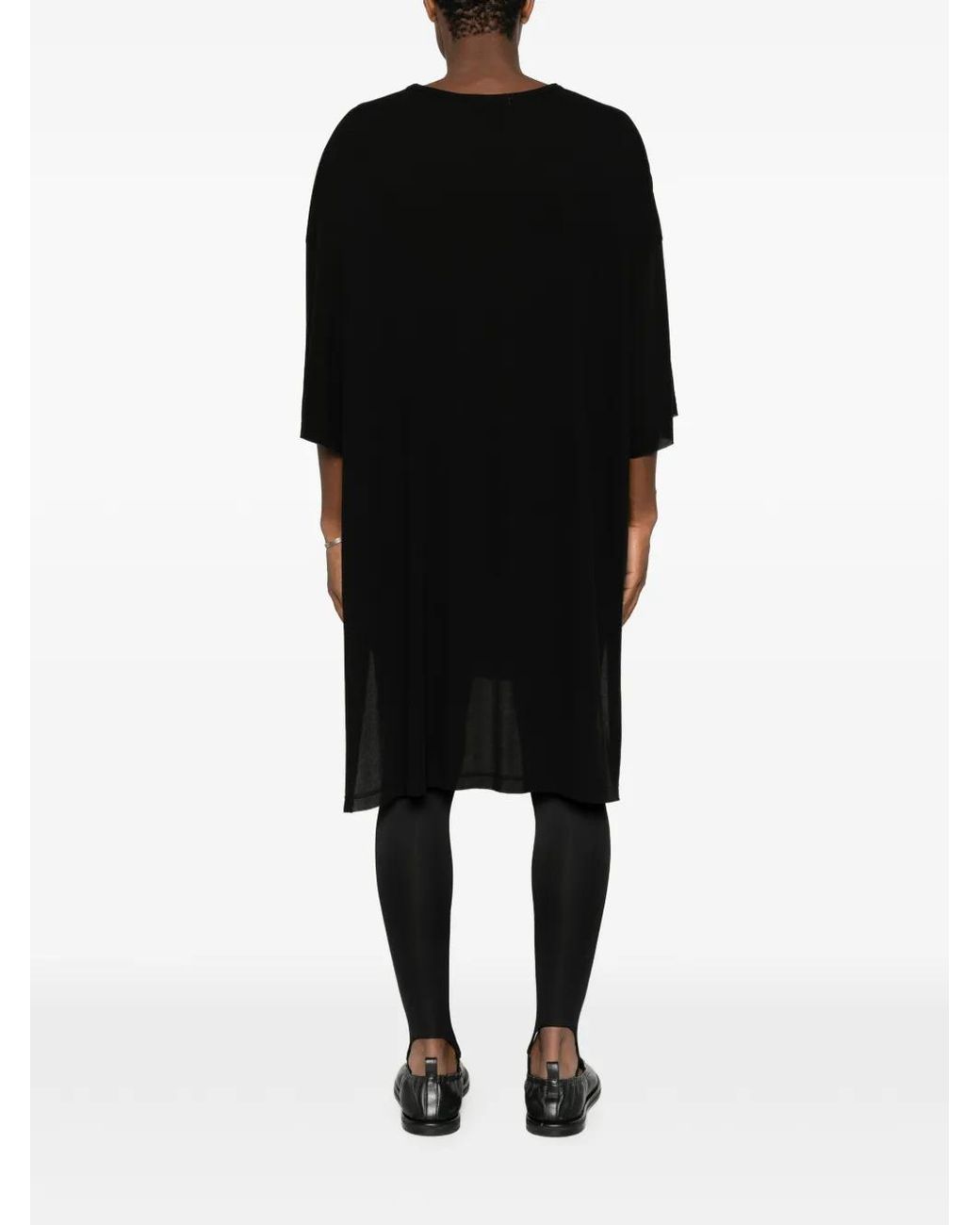 Yohji Yamamoto Black Oversized Side-Slit T-Shirt for men