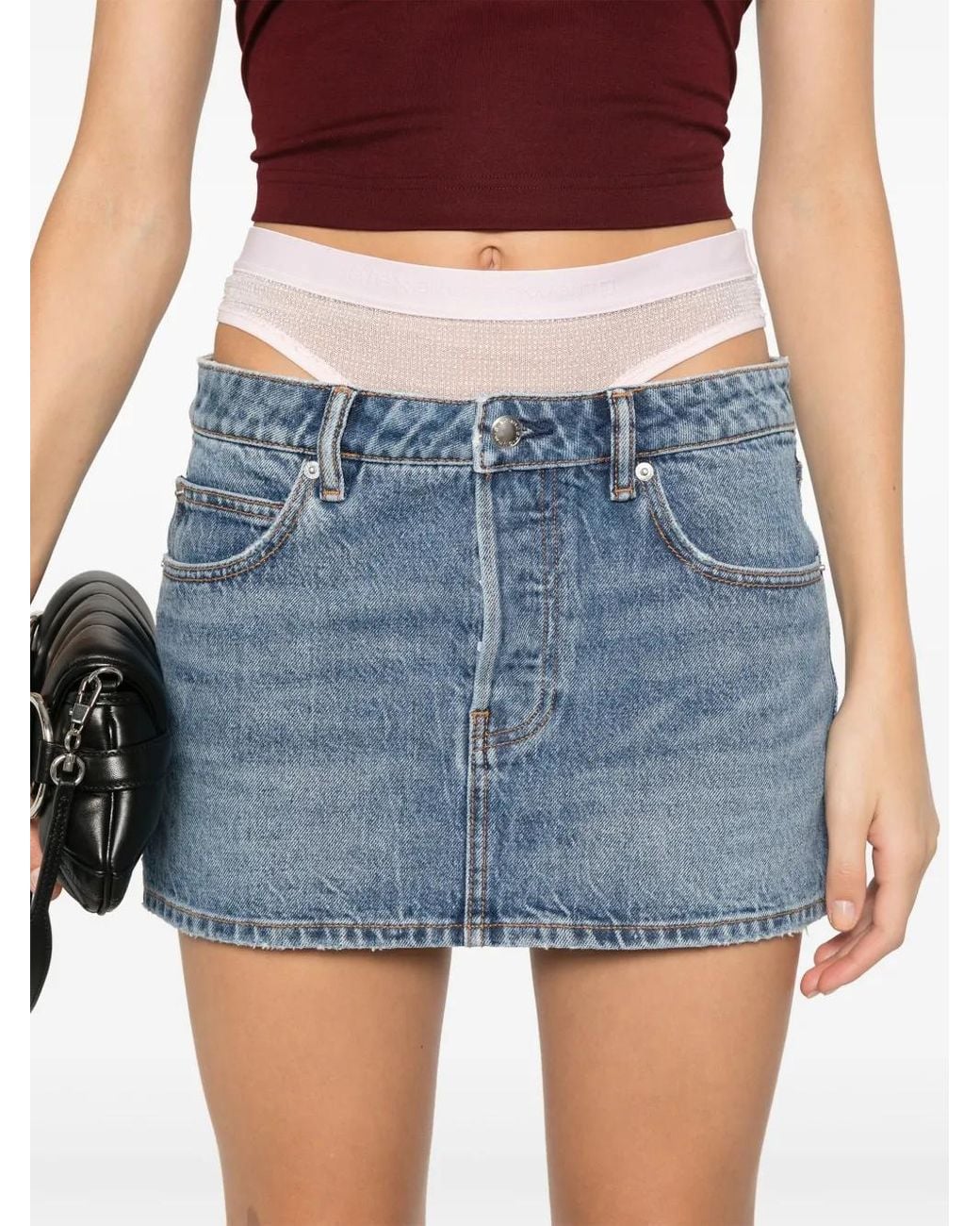 Alexander Wang Prestyle Mini-Rok in het Blue
