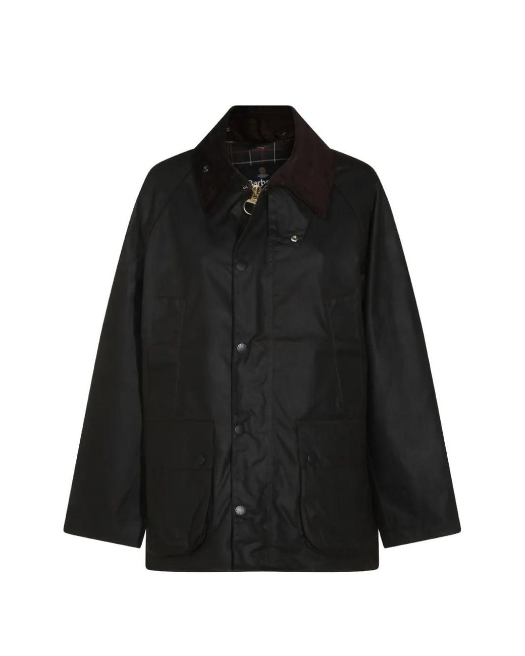 Barbour Black Oversized Bedale Waxed Jacket for men