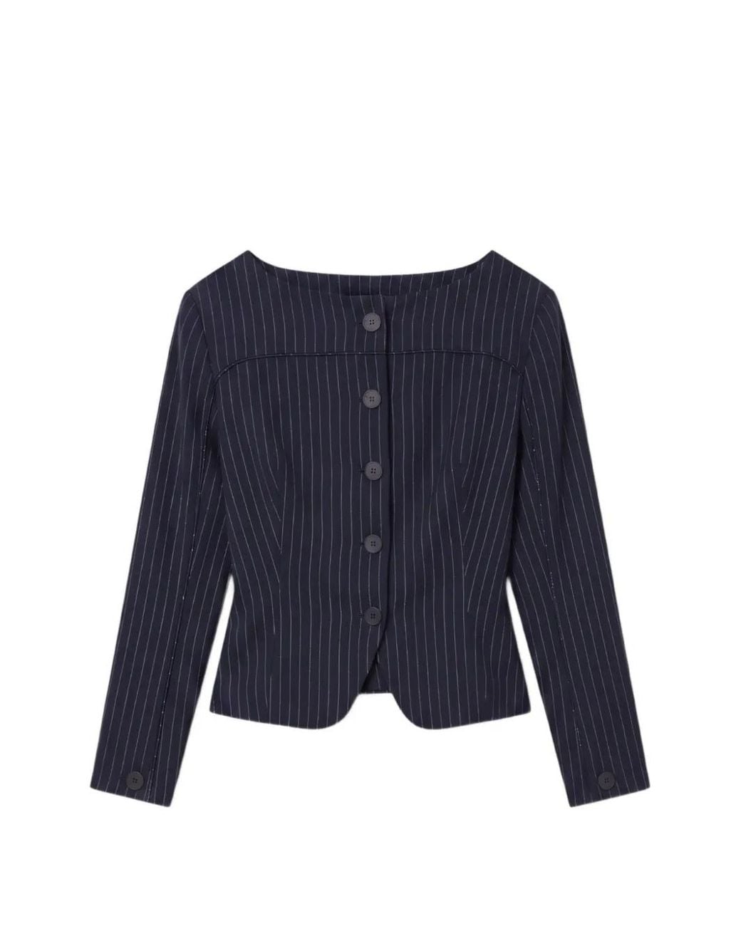 Peachy Den Blue Bardot Top