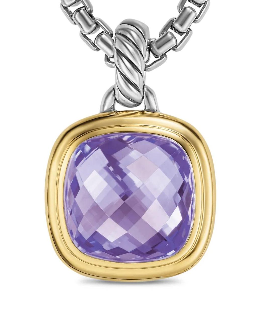 David Yurman Metallic 18Kt And Sterling Albion Amethyst Necklace