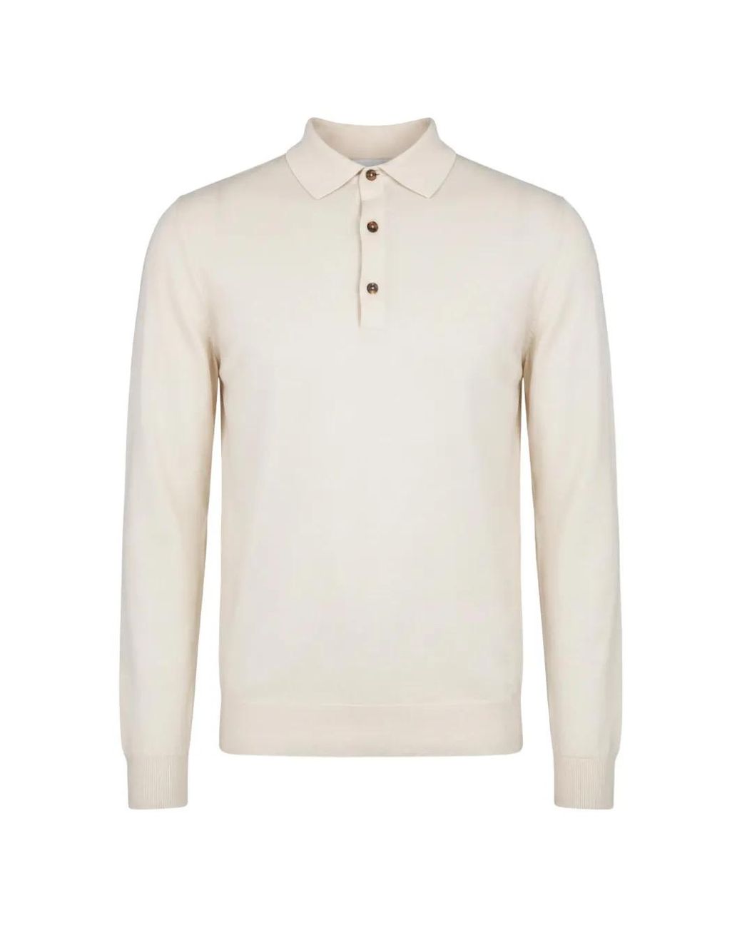 Etro White Long-Sleeve Buttoned Polo Shirt for men