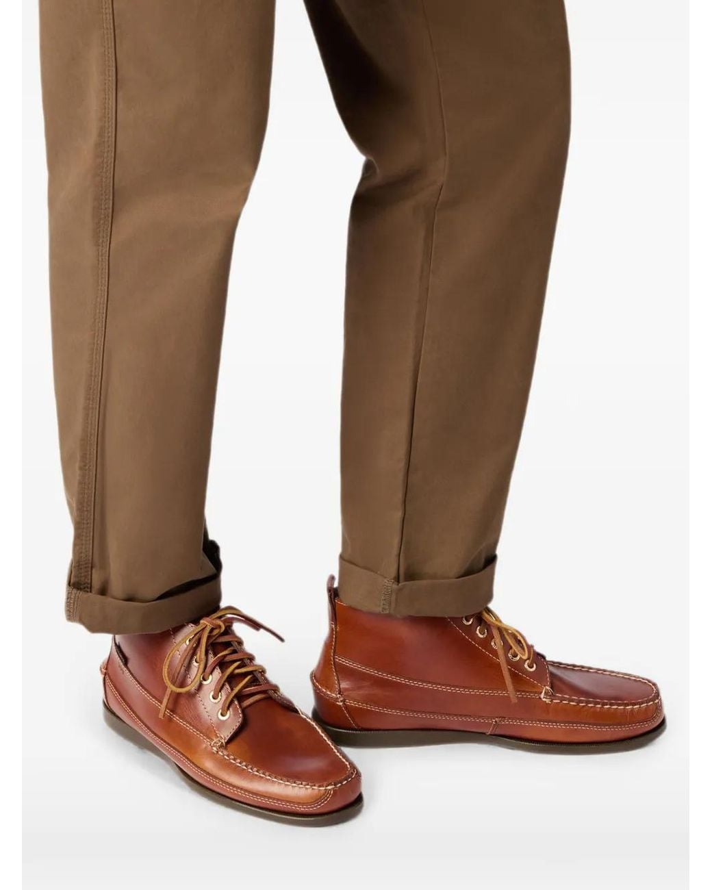 G.H.BASS Brown Bottines Camp Moc Anniversary Ranger for men