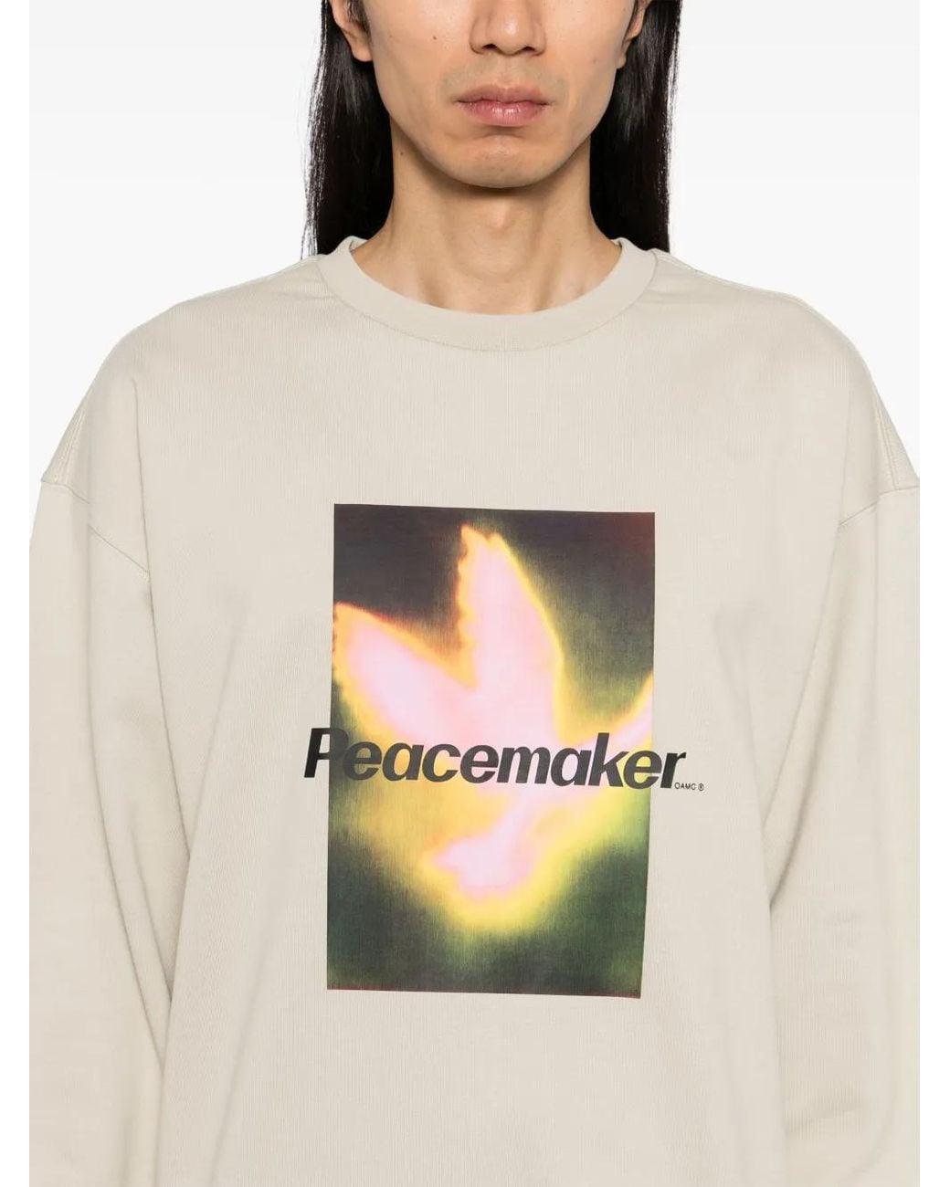 Peacemaker Oamc White Bird-Printed Sweatshirt for men
