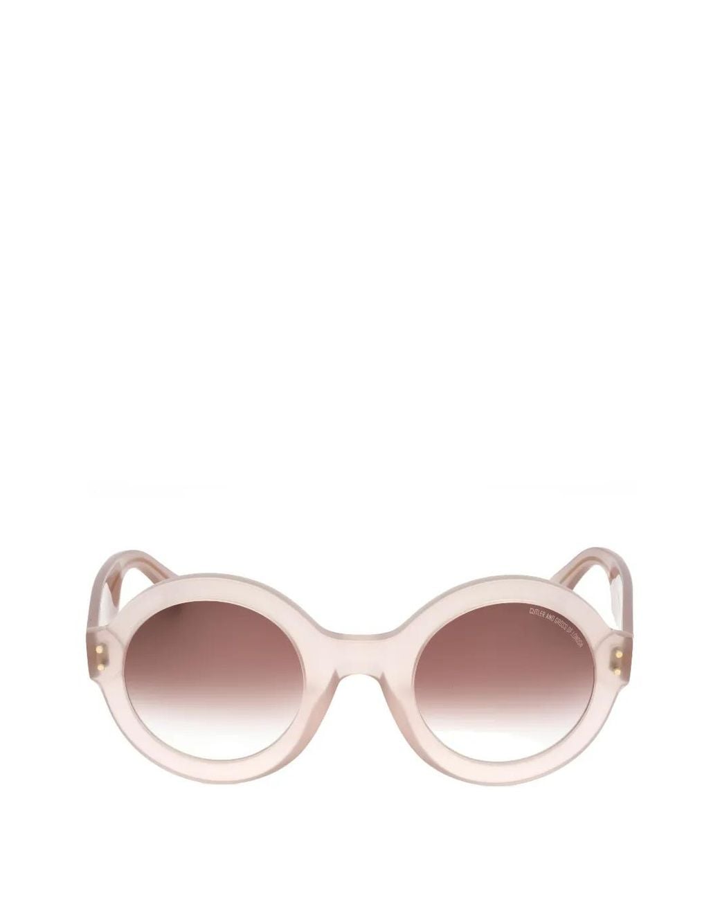 Cutler & Gross Pink Round-Frame Sunglasses