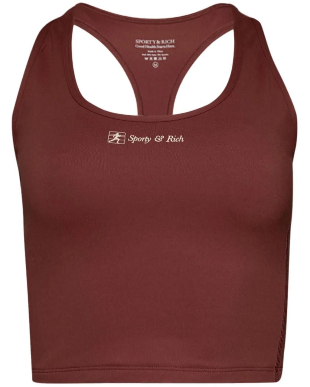 Sporty & Rich Red Runner Script Tank Top