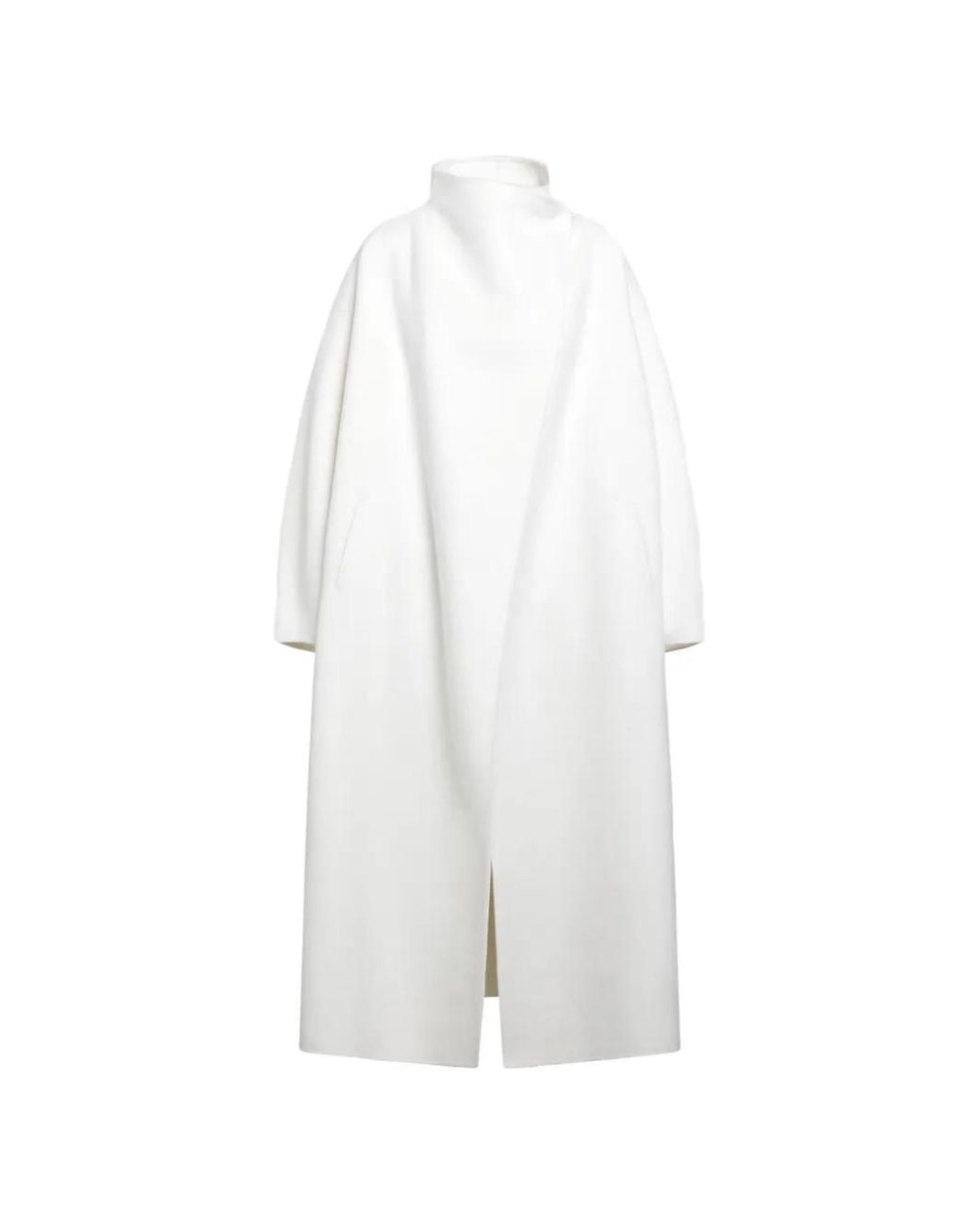Frankie Shop White Leroy Funnel-Neck Coat