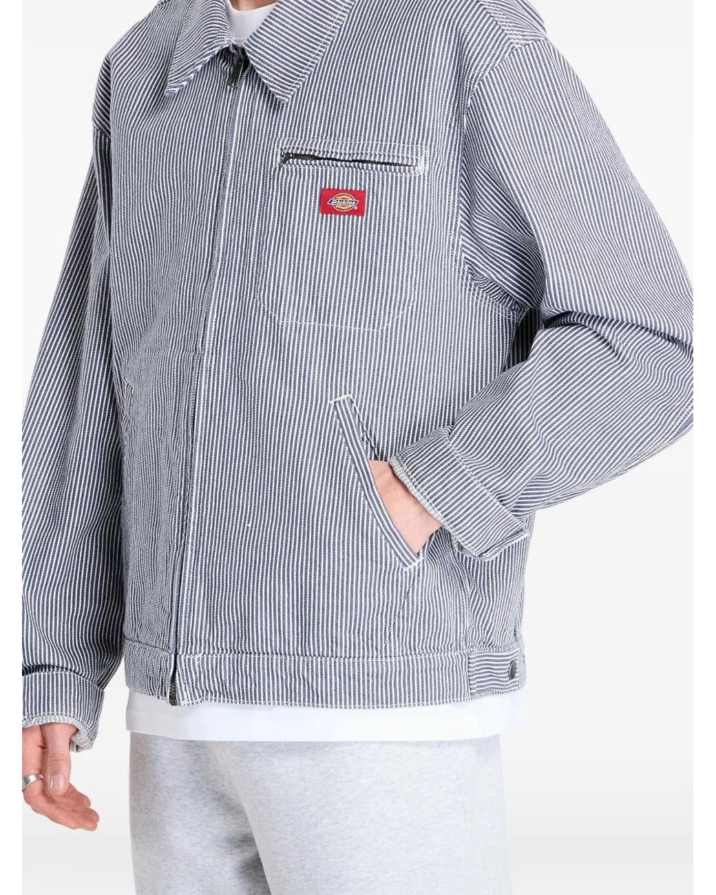 Dickies Blue Logo-Patch Jacket for men