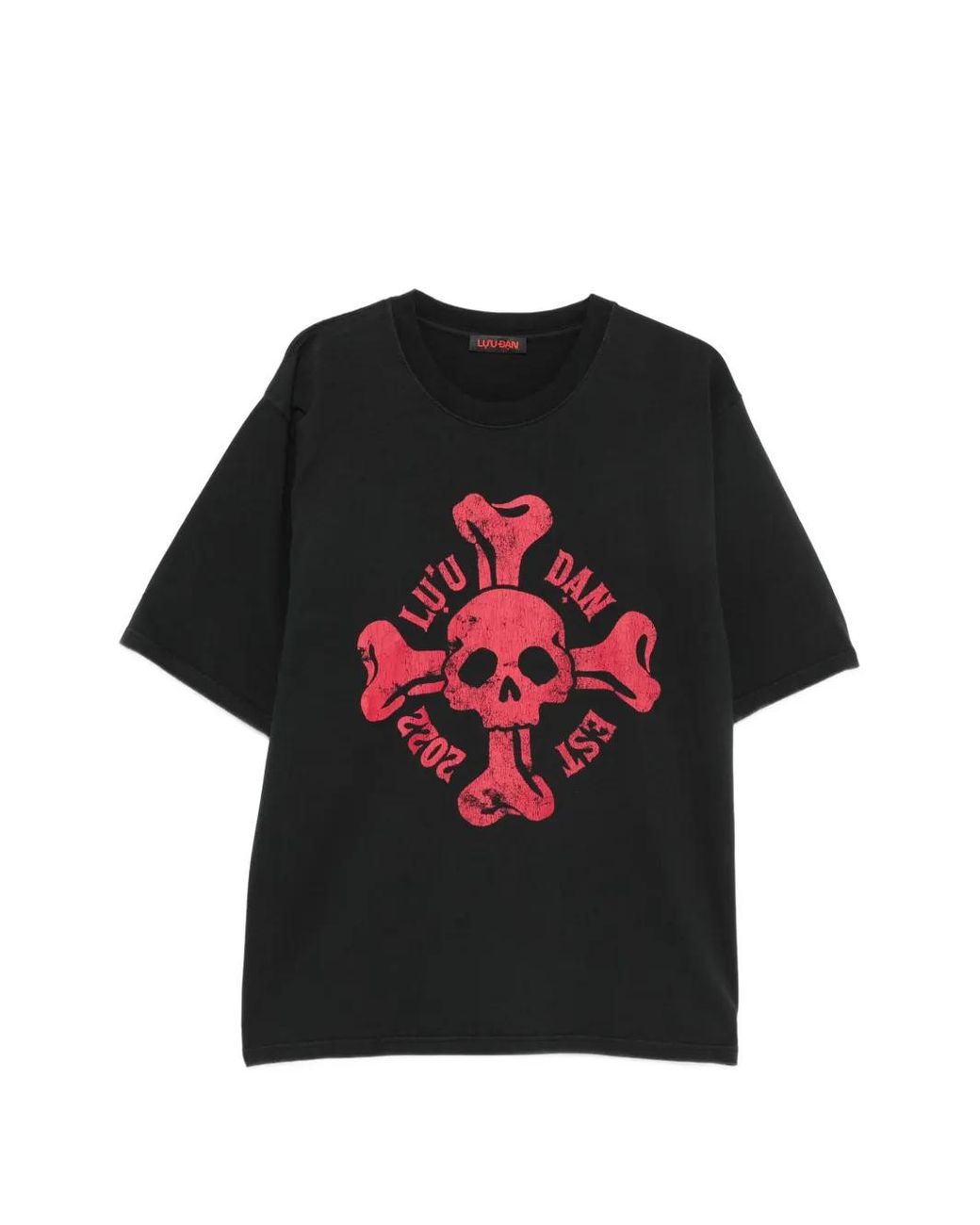 LỰU ĐẠN Red Skull-Print T-Shirt for men