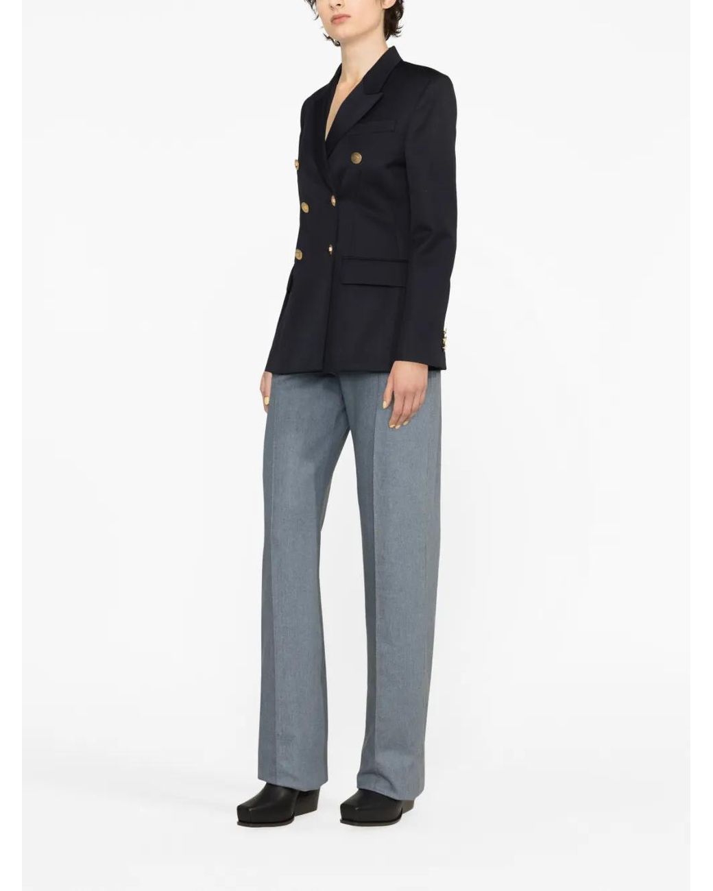 Givenchy Black Double-Breasted Peak-Lapel Blazer