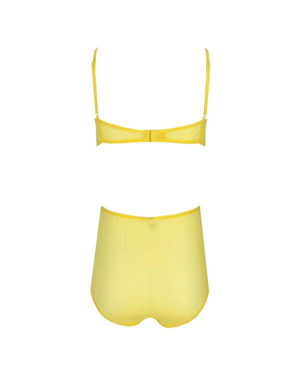 Laura Urbinati Yellow Floral-Lace Briefs