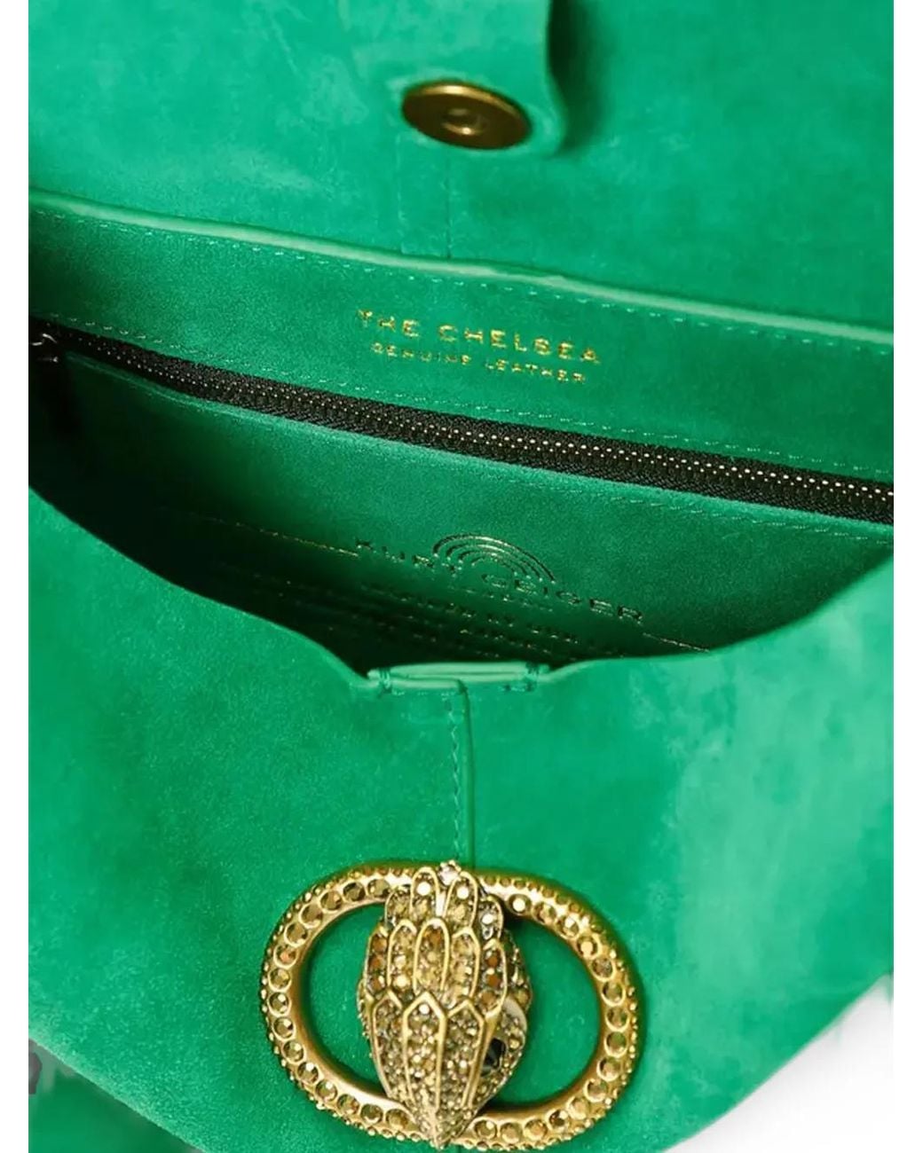 Kurt Geiger Green Chelsea Large Slouch Bag