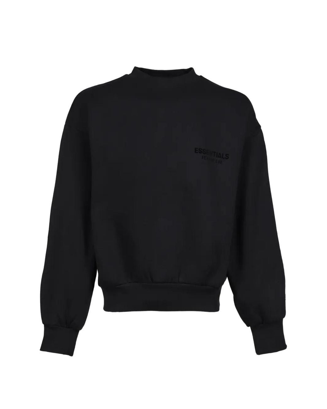 Essentials Sweater Met Logoprint in het Black voor heren