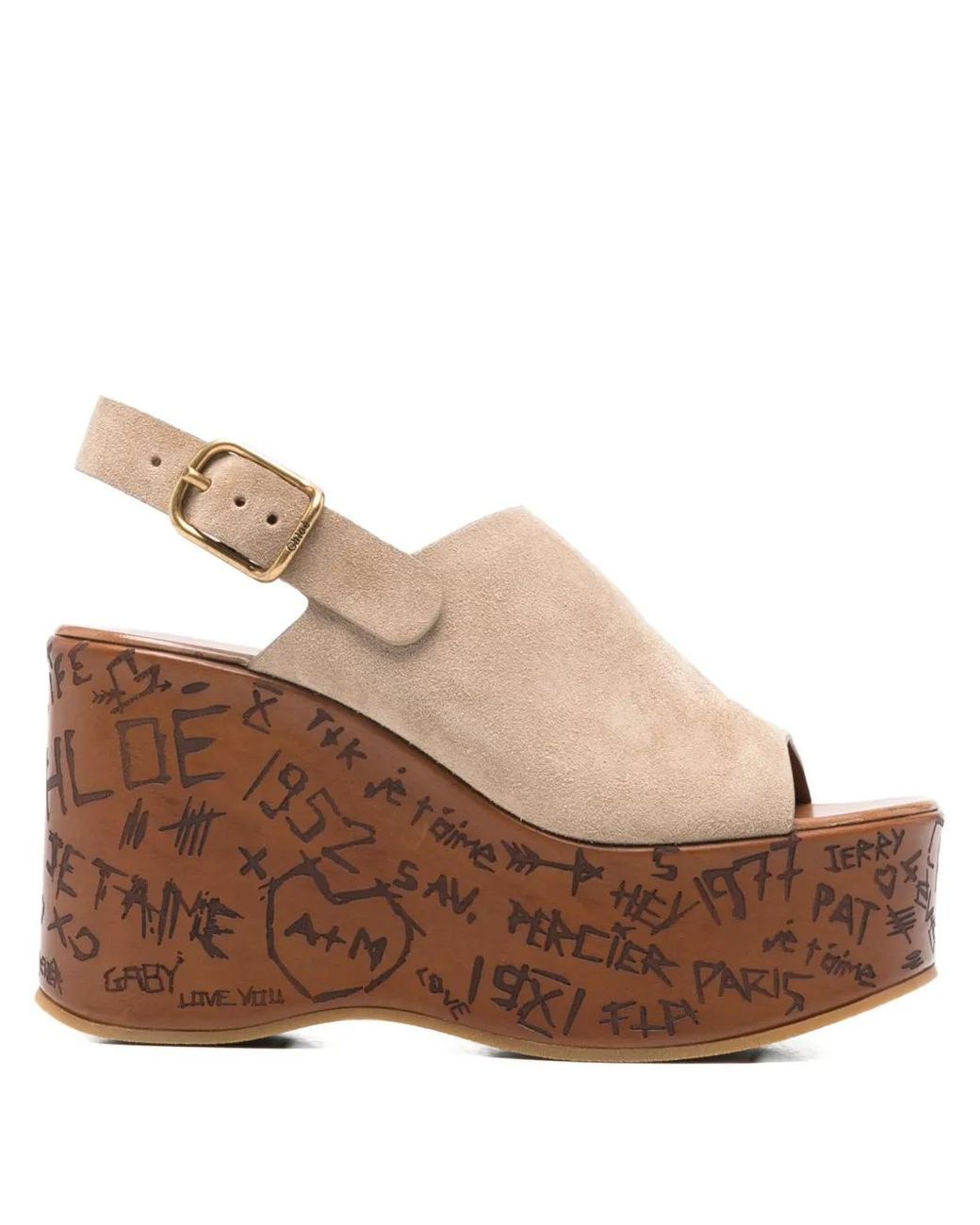 Wedges Chloé en coloris Brown