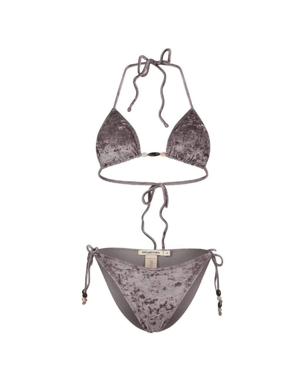 Paramidonna White Kelly Velvet Bikini