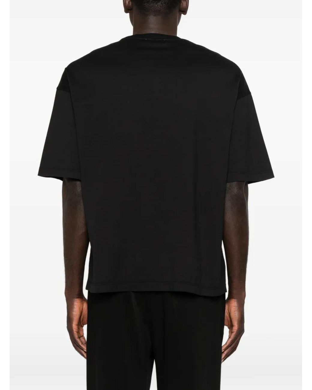 Roberto Collina Black Crew-Neck T-Shirt for men