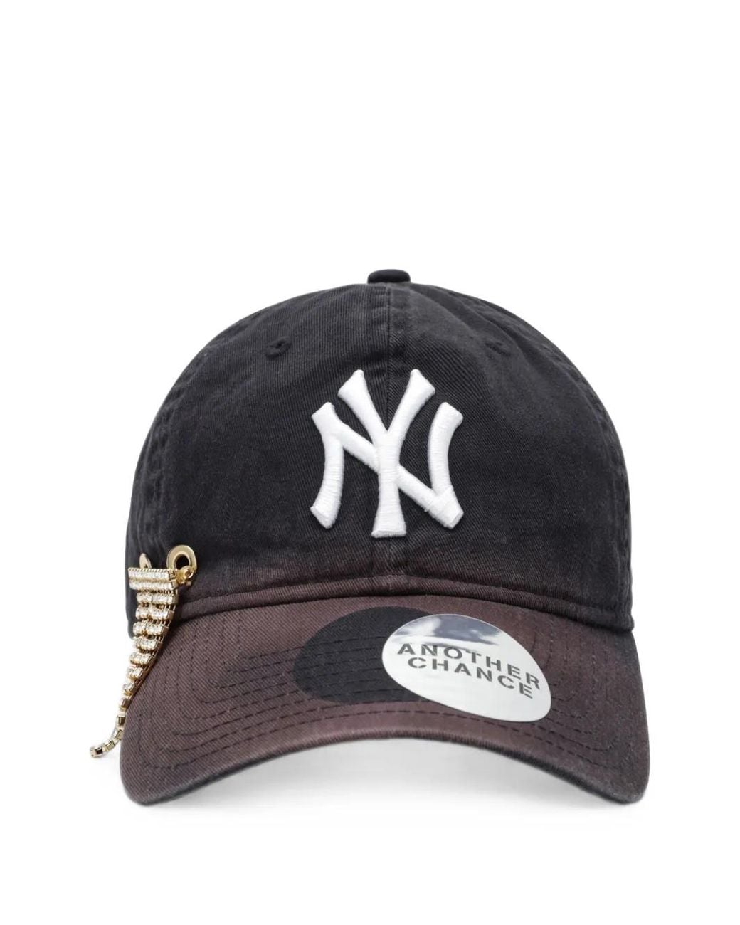 ANOTHER CHANCE Black Crystal-Embellished Baseball Cap for men