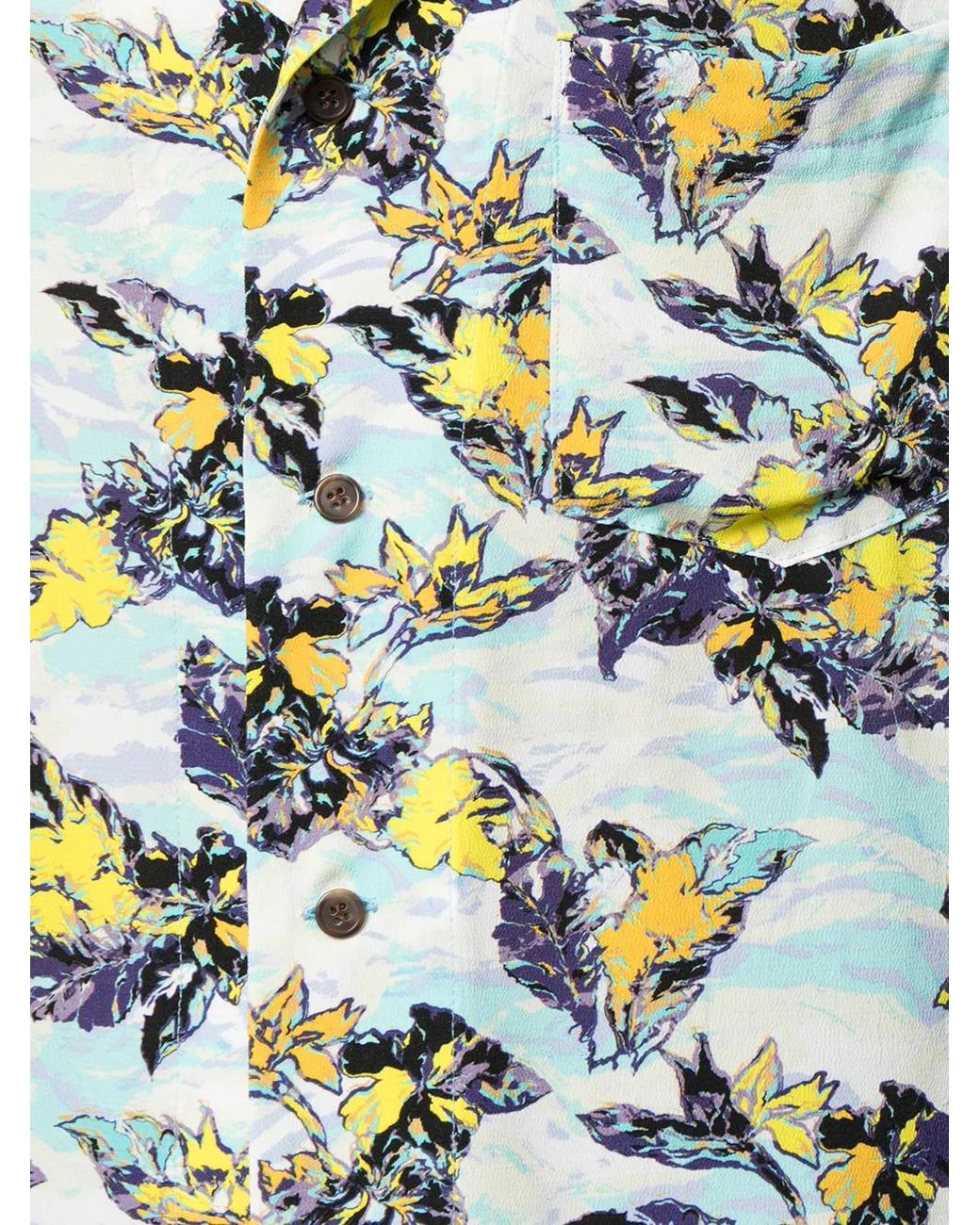 Sulvam Blue Aloha Short-Sleeve Shirt for men