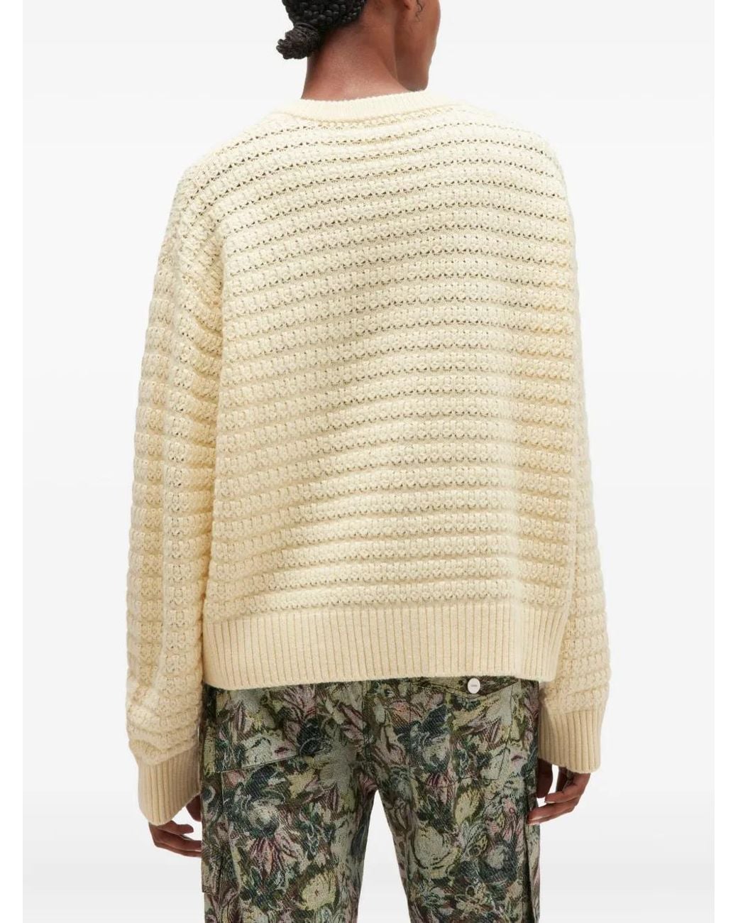 Ganni Natural Button-Detail Sweater