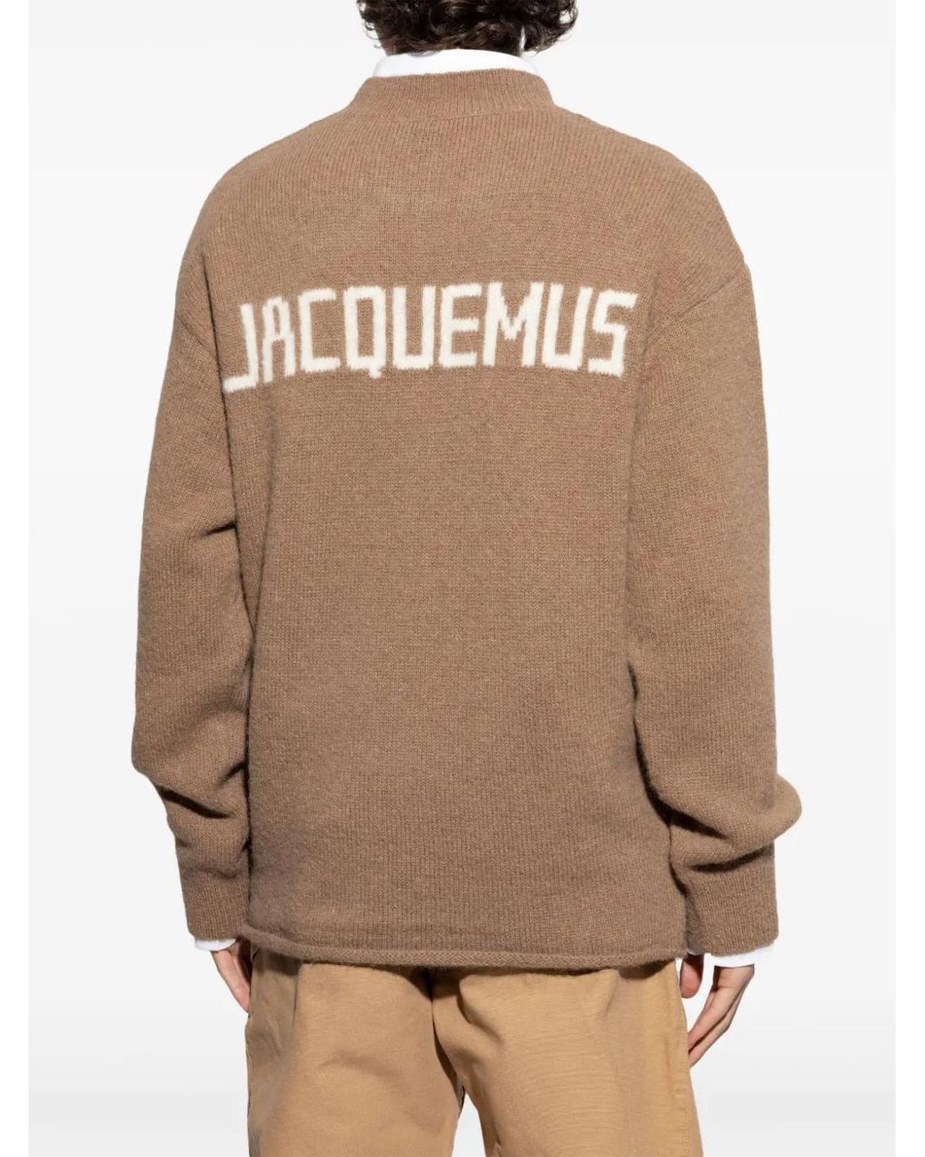 Jacquemus Brown Drop-Shoulder Sweater for men