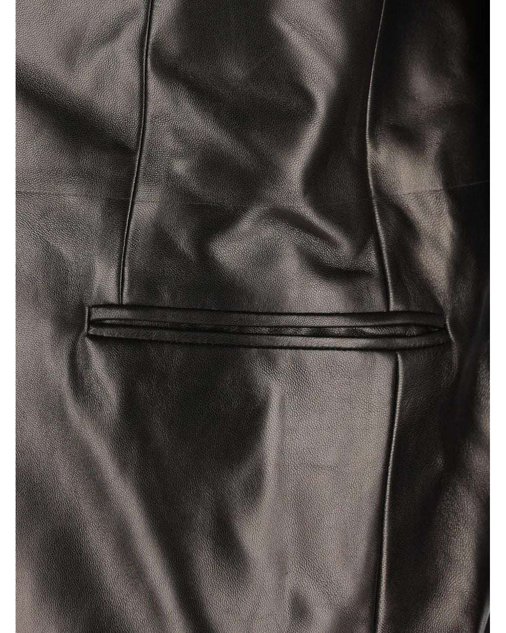 Gucci Black Leather Single-Breasted Jacket for men