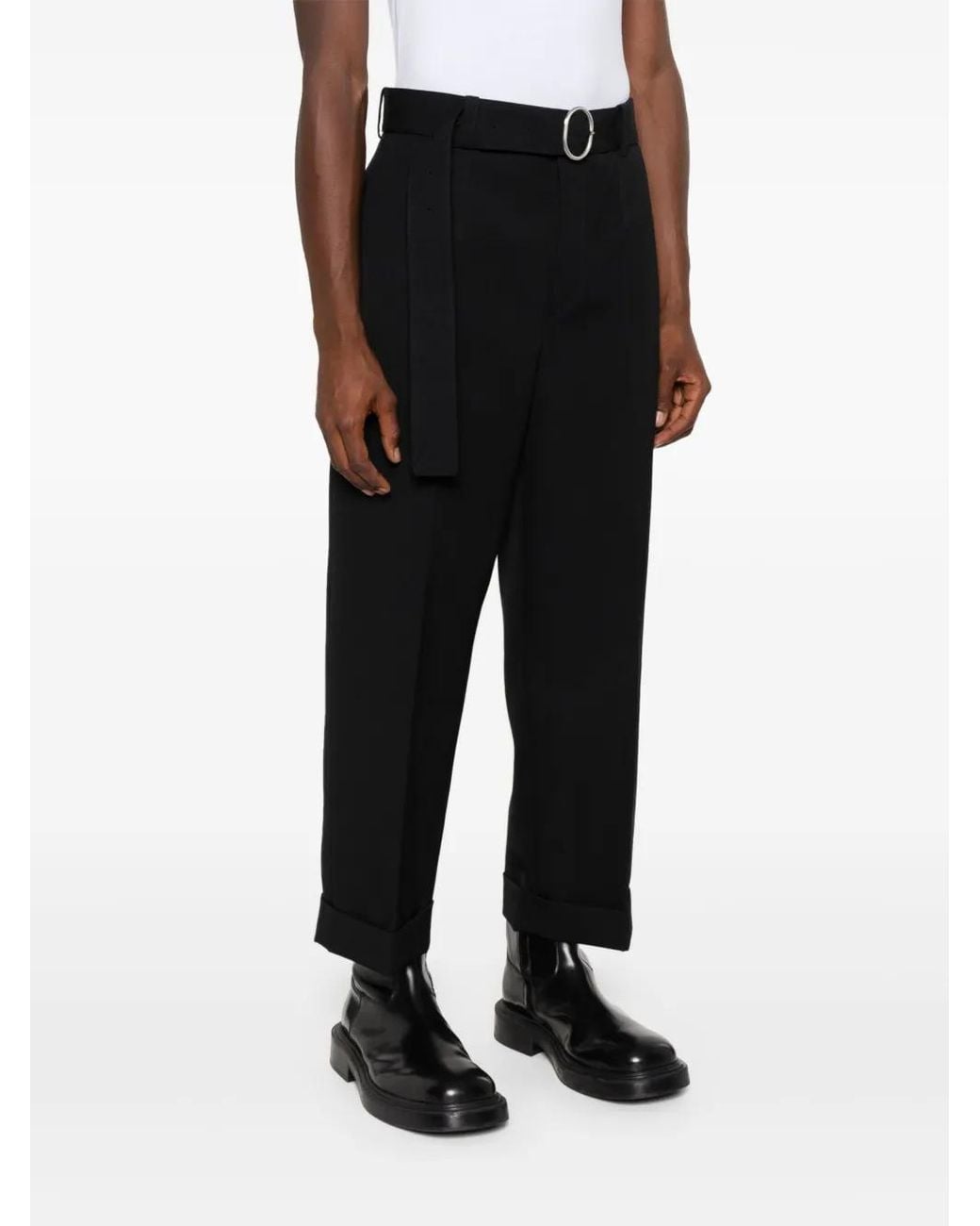 Jil Sander Black Wool Trousers for men