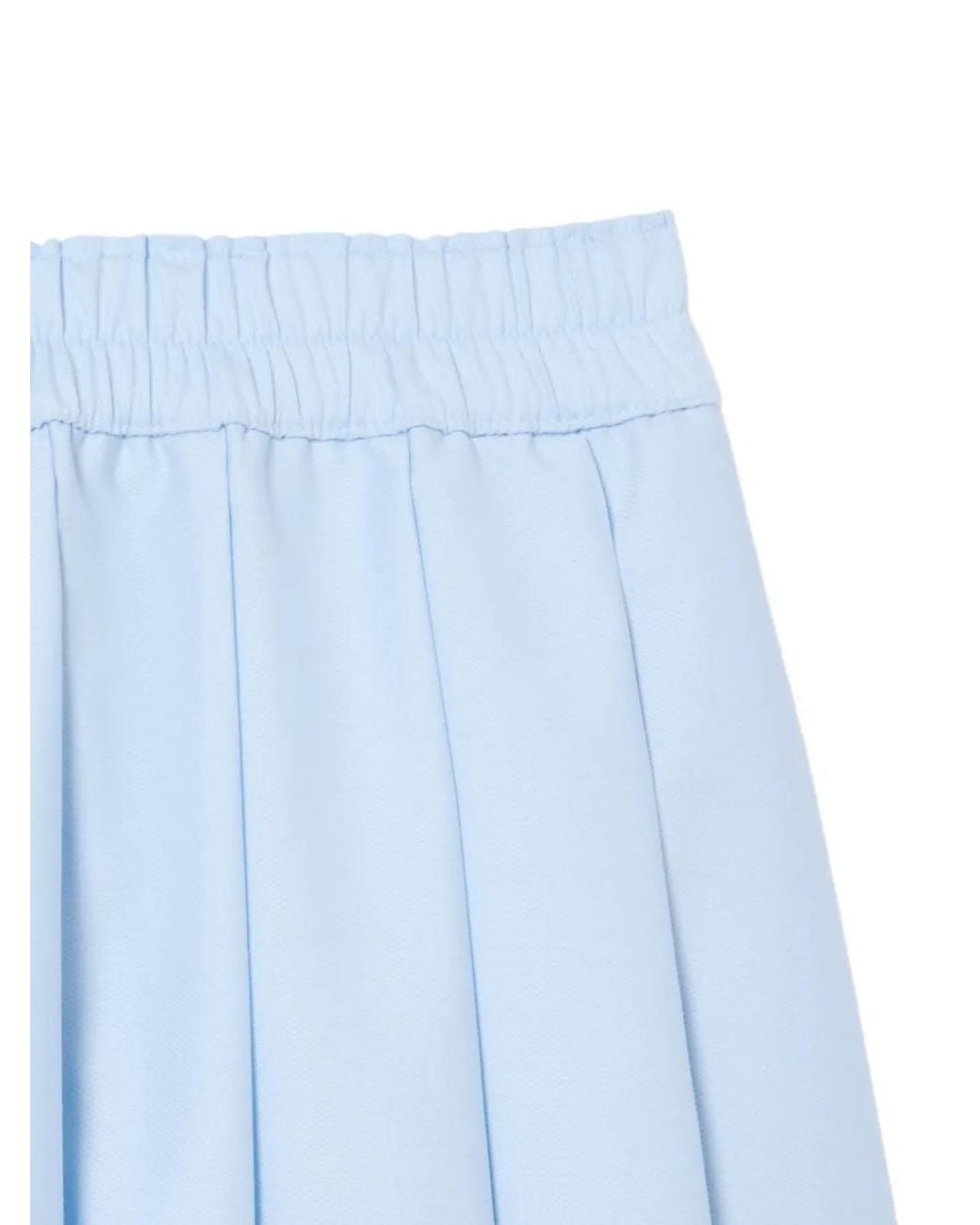 Lacoste Blue Pleated Petit Piqué-Effect Midi Skirt