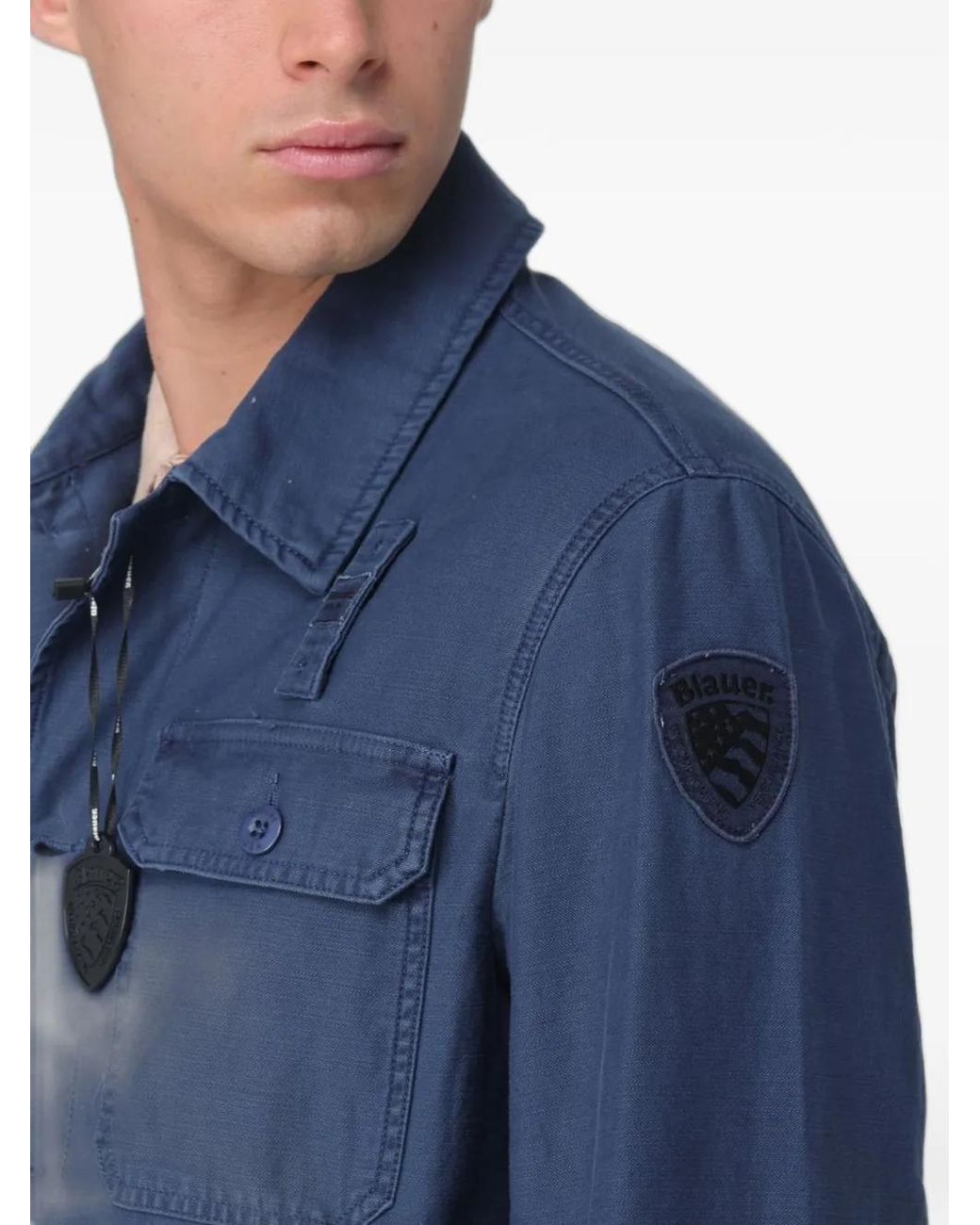 Blauer Jack Met Katoenen Canvas in het Blue voor heren