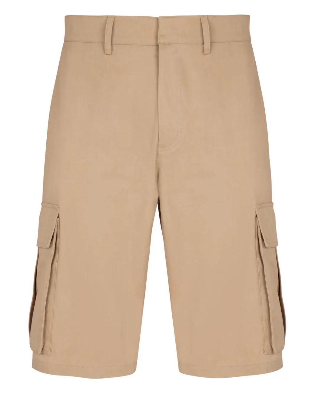 Balmain Natural Cotton Cargo Shorts for men