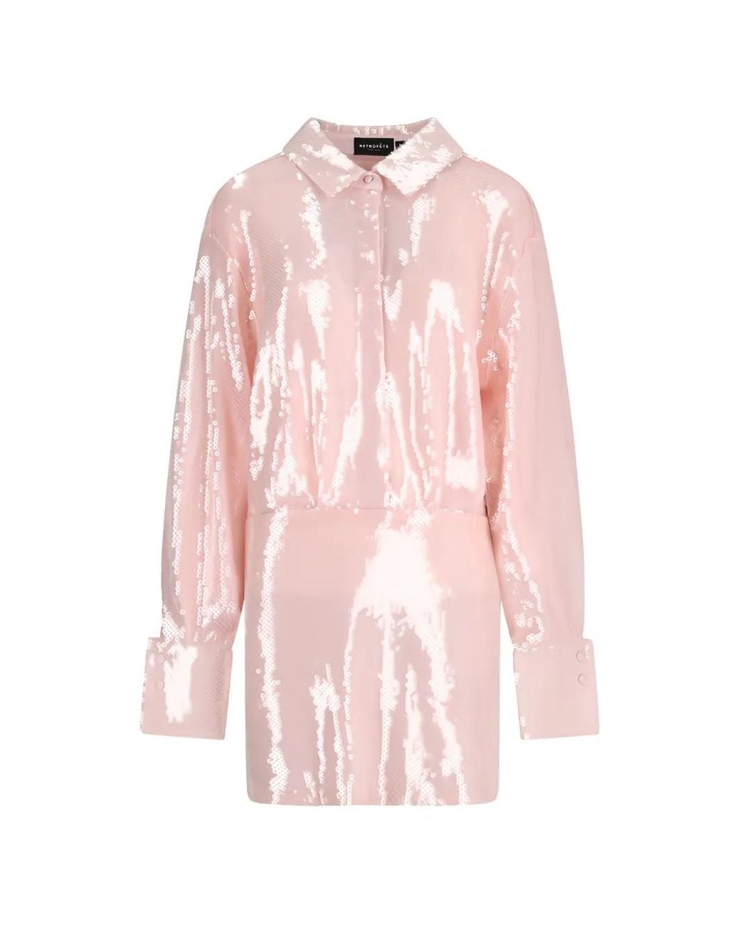 retroféte Pink Briseis Sequin-Embellished Dress