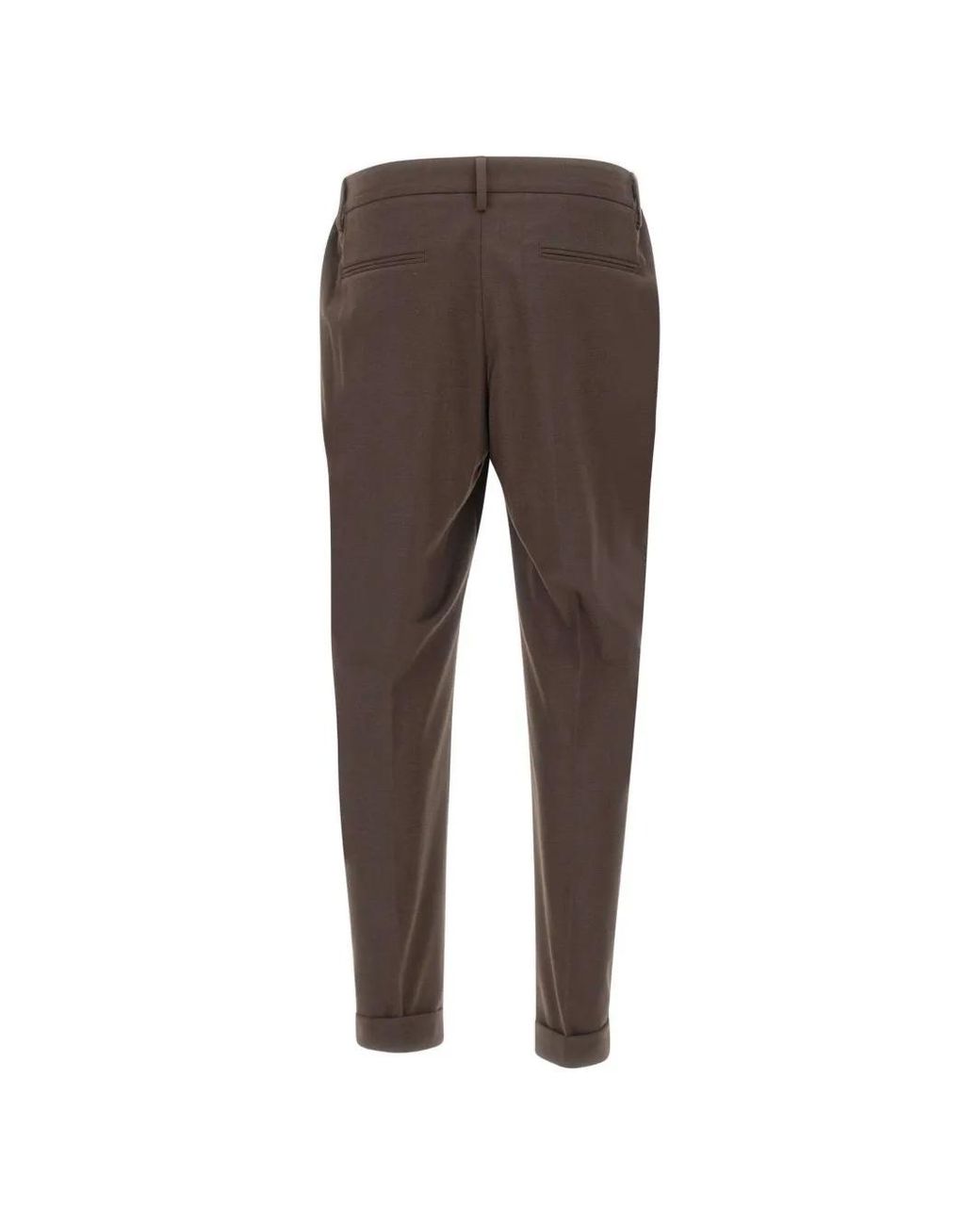 Devore Gray Pleated-Detail Trousers for men