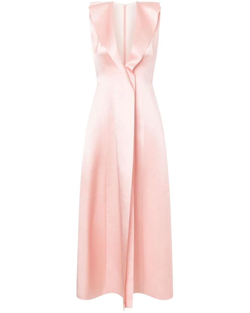 Philosophy Di Lorenzo Serafini Pink Satin Midi Dress