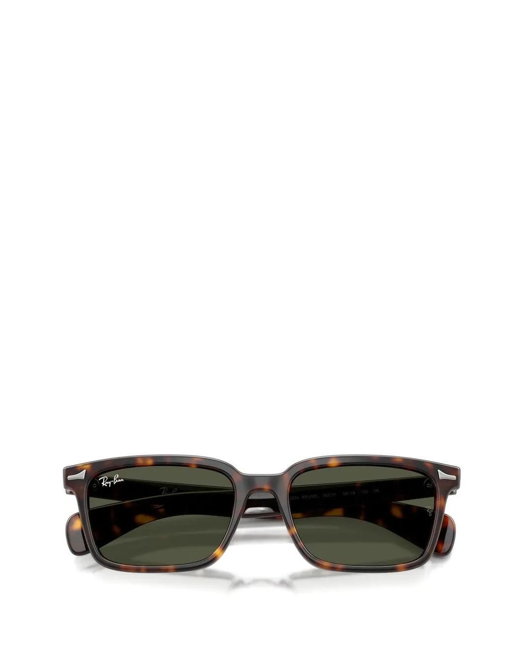 Ray-Ban Green Brunel Rectangle-Frame Sunglasses