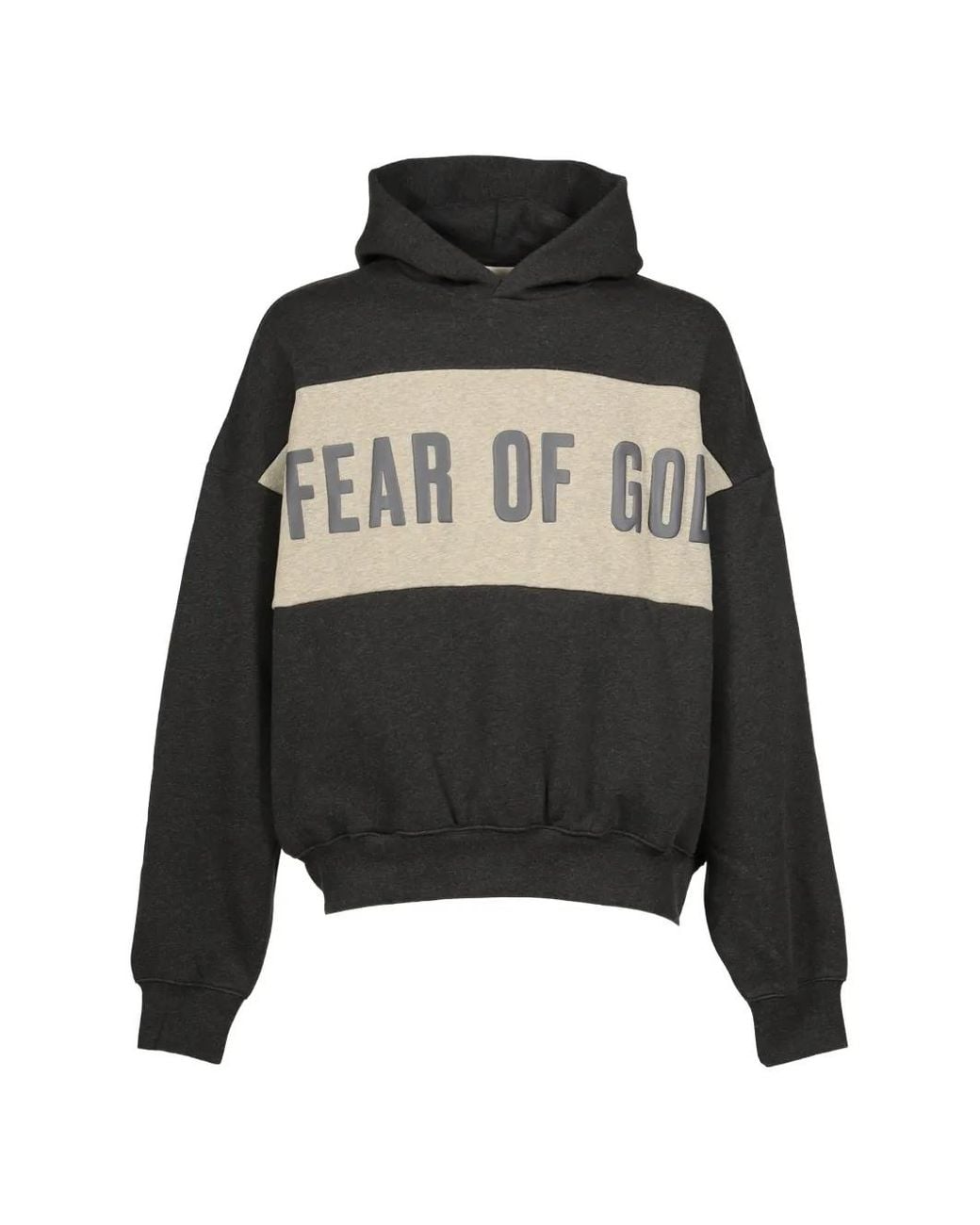 Sudadera Corta A Paneles Con Capucha Essentials de hombre de color Black